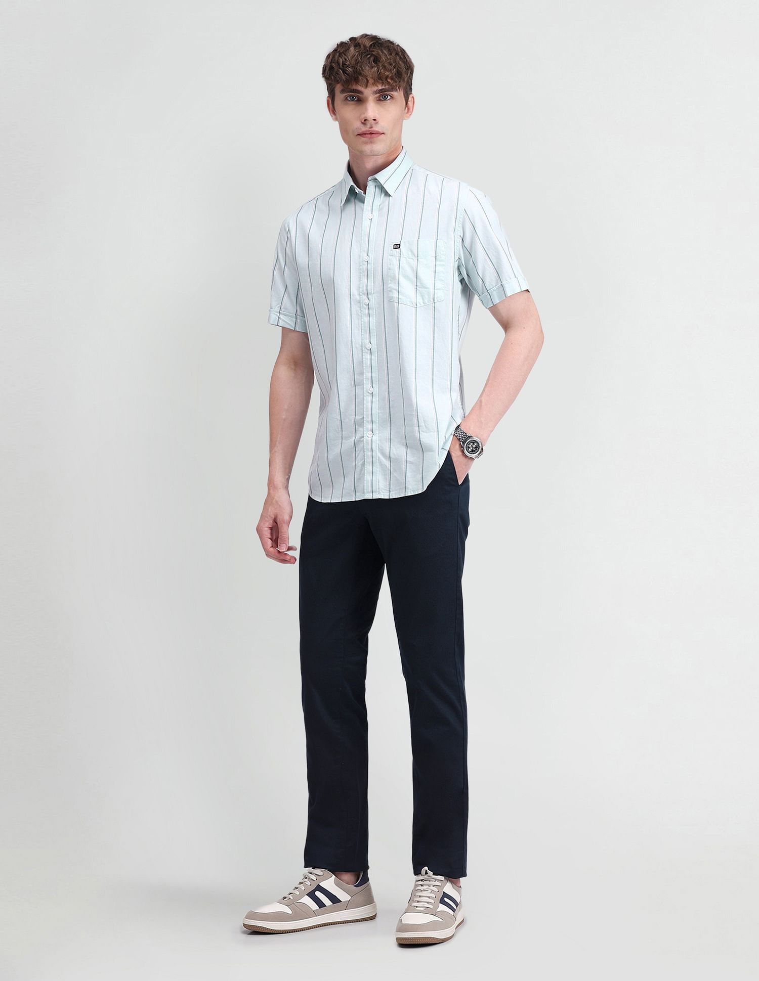 Arrow Sport Liberty Classic Vertical Striped Shirt