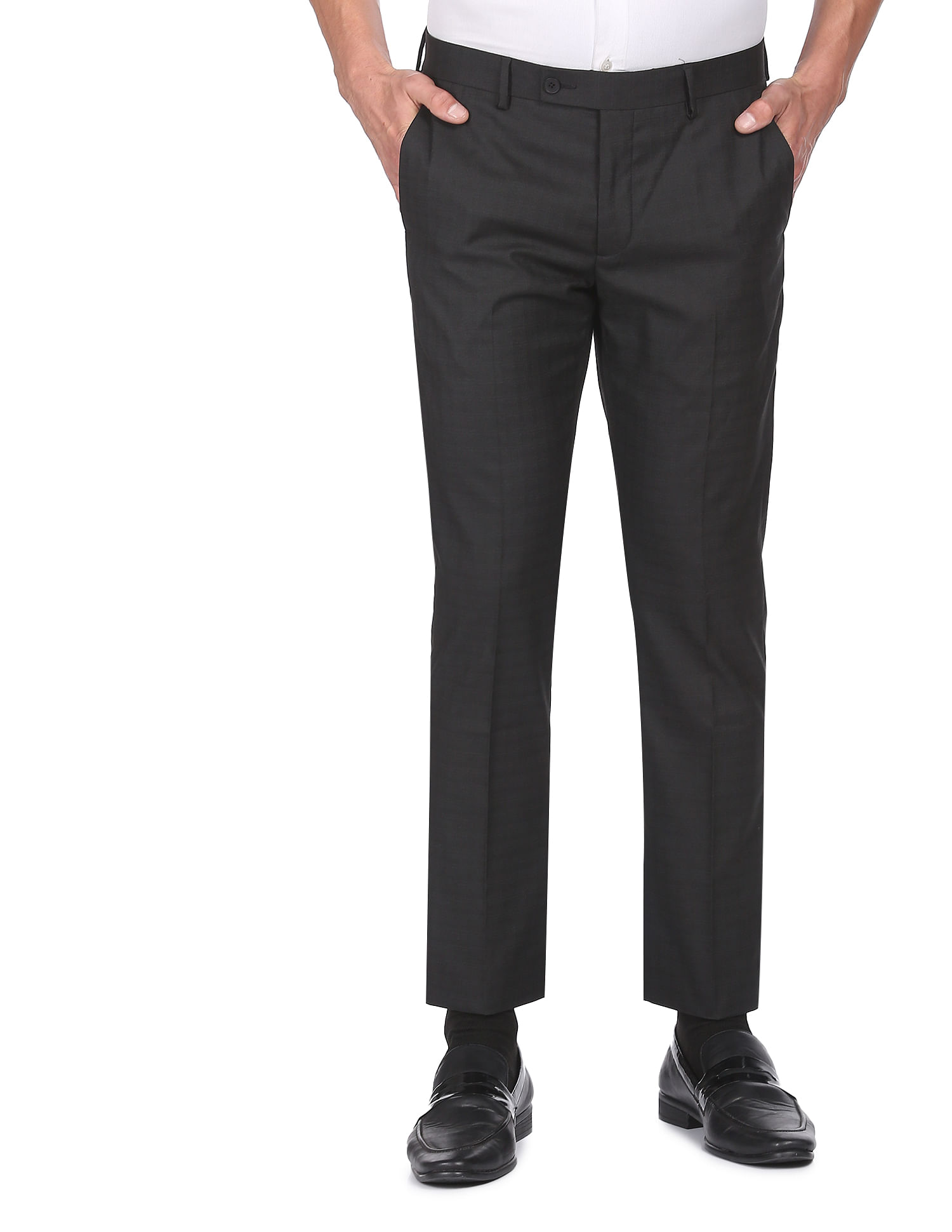 JeeNay Formal Pant for men/Formal Slim Fit Trousers/ Formal Office Pants  -Lt Grey