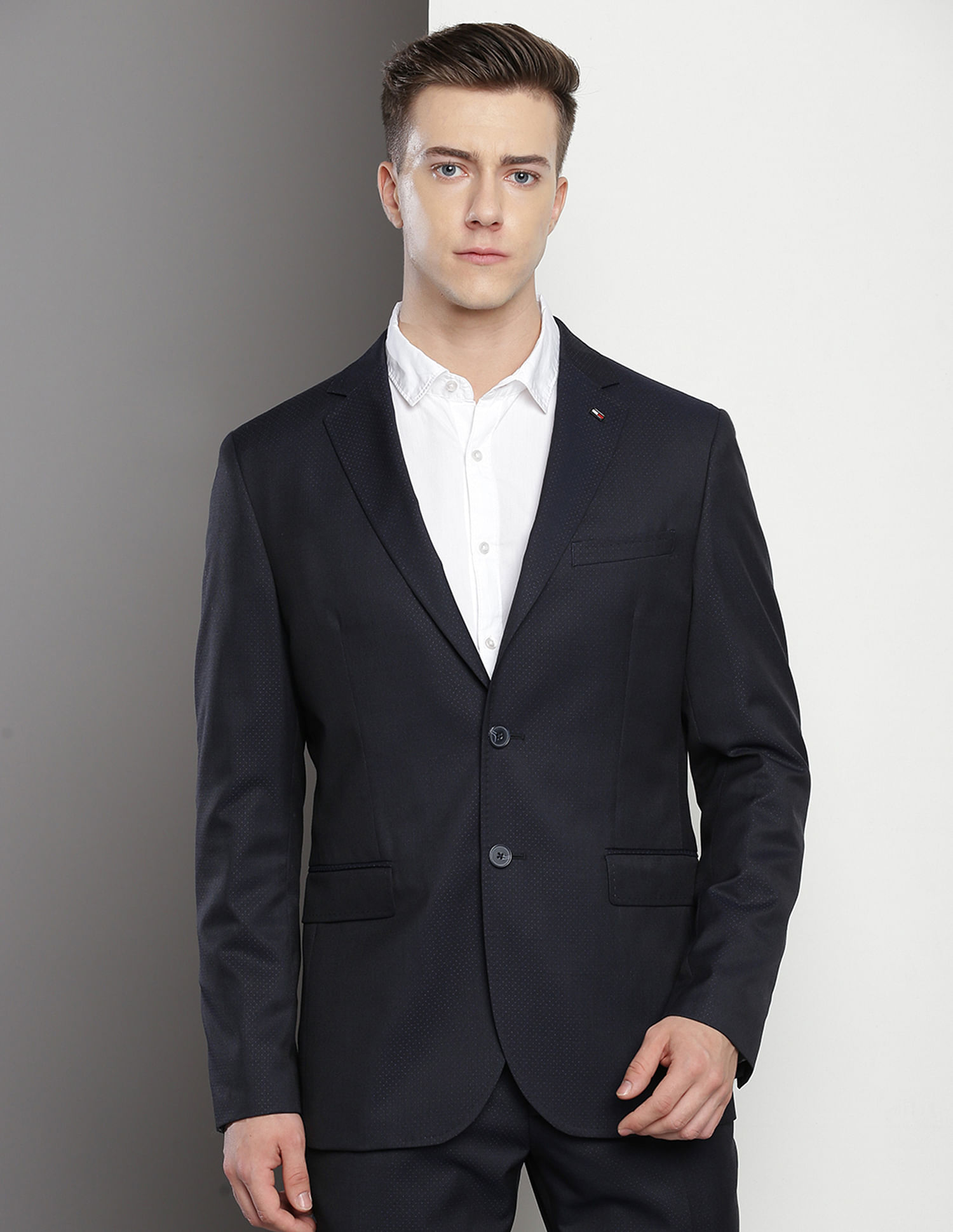 Tommy Hilfiger Patterned Dobby Blazer