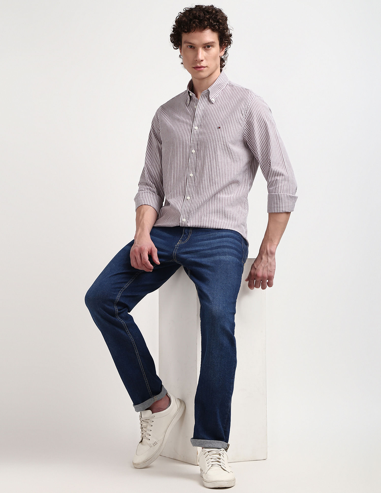 Tommy Hilfiger Vertical Striped Oxford Shirt
