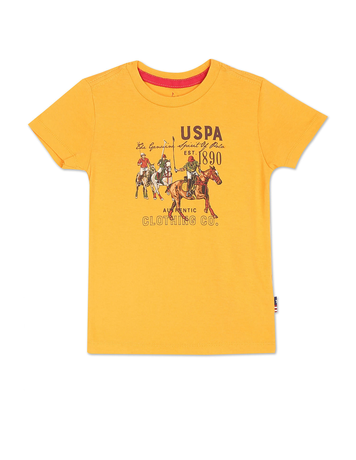 U.S. Polo Assn. Kids Boys Cotton Brand Print T-Shirt