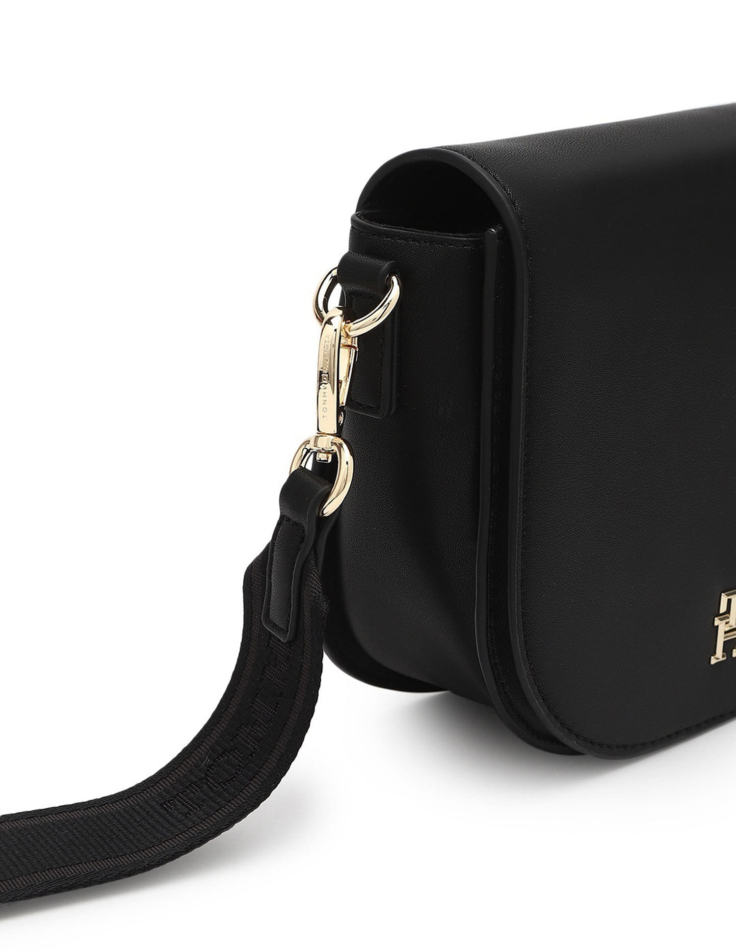 Tommy Hilfiger Solid Black PU Bag