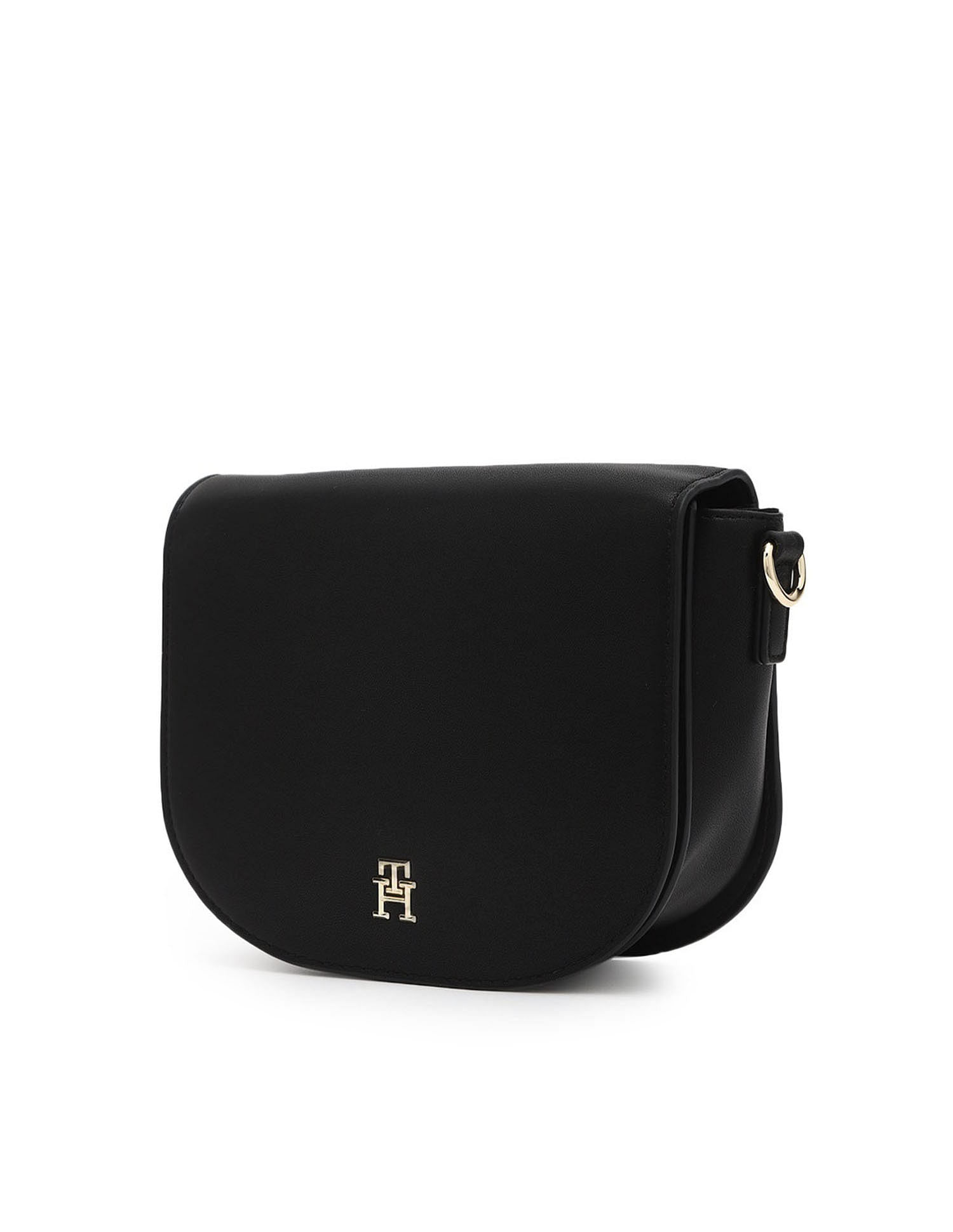 Tommy Hilfiger Solid Black PU Bag
