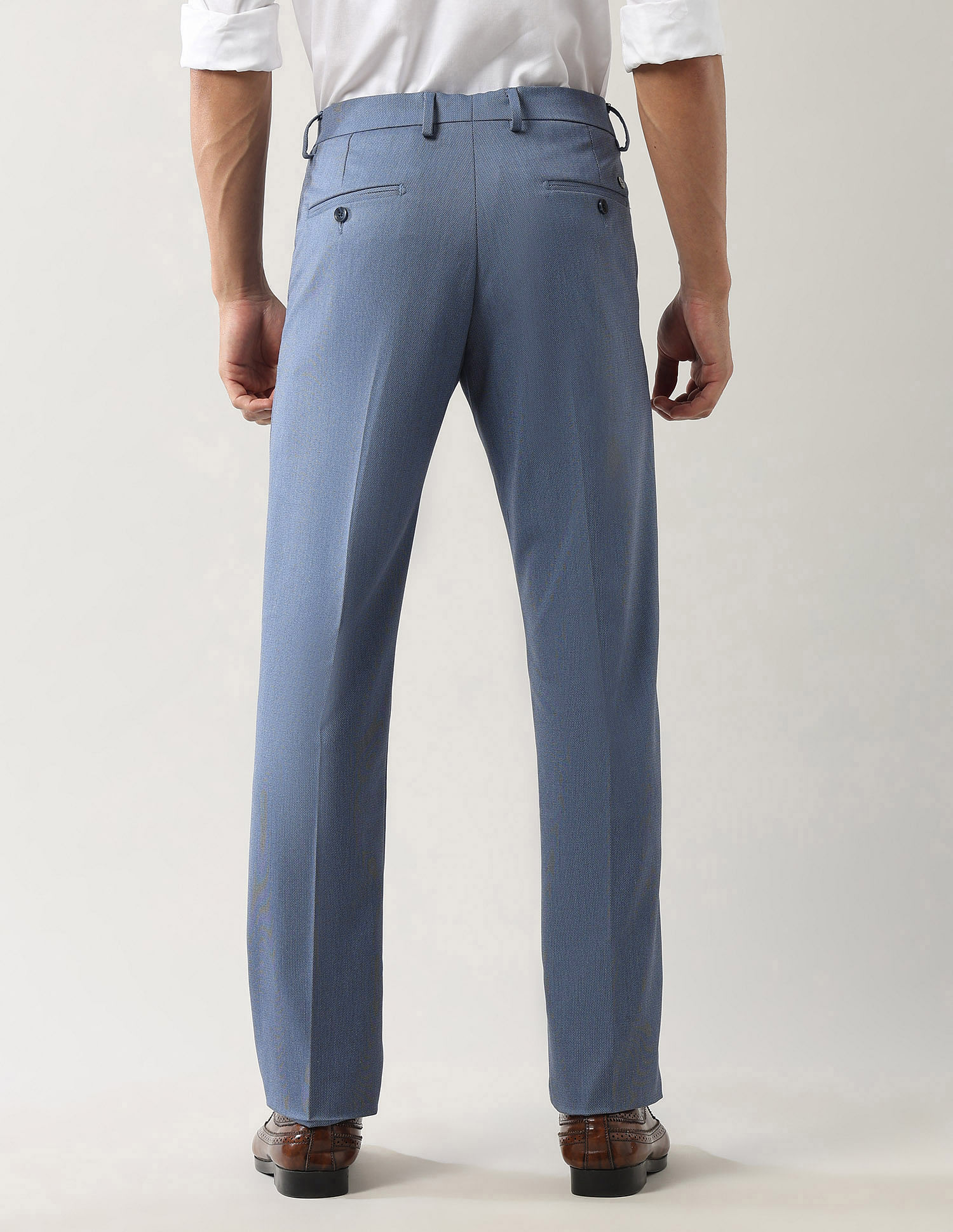 Arrow Mid Rise Smartflex Dobby Trousers