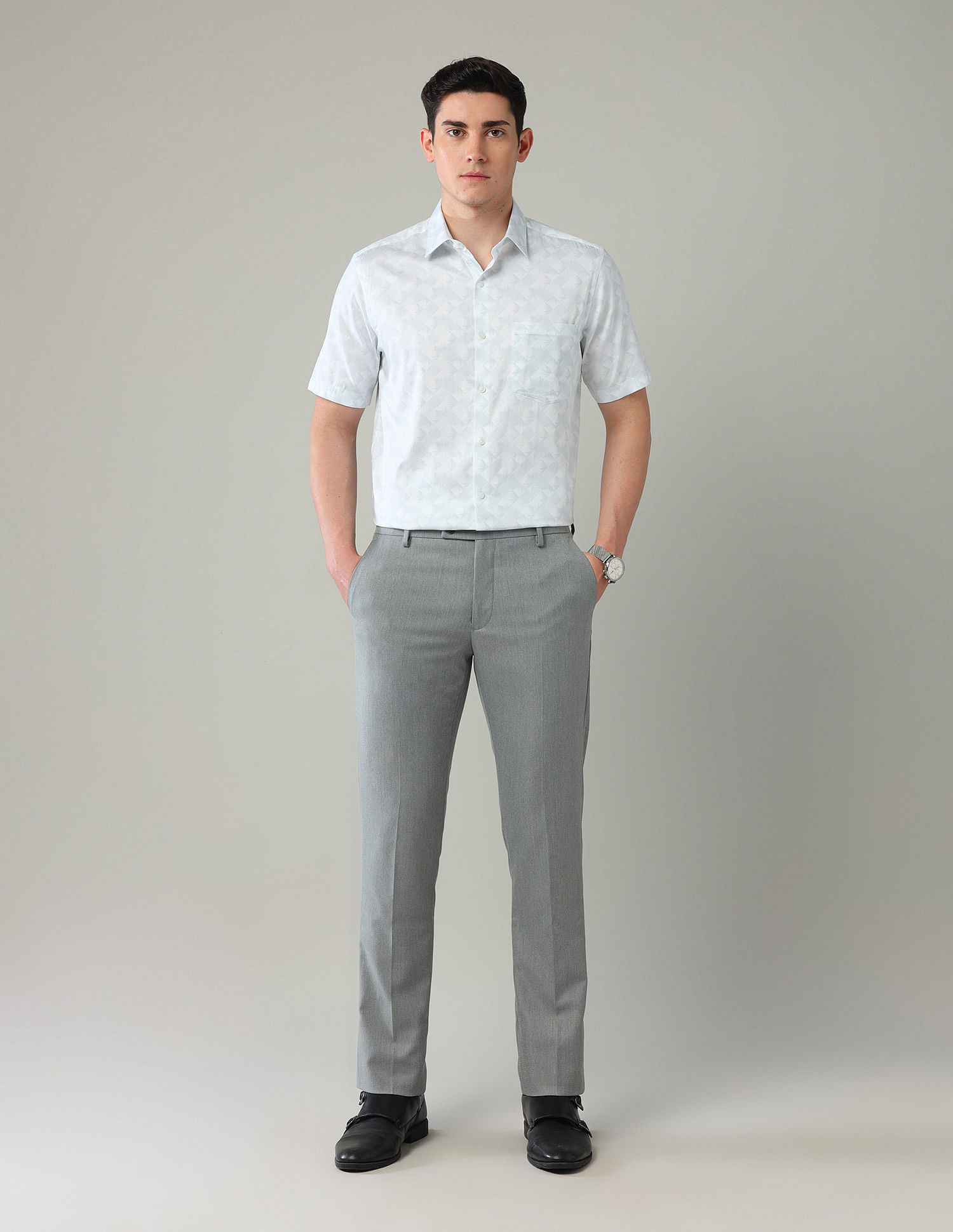 Arrow Geometric Printed Liberty Classic Fit Shirt