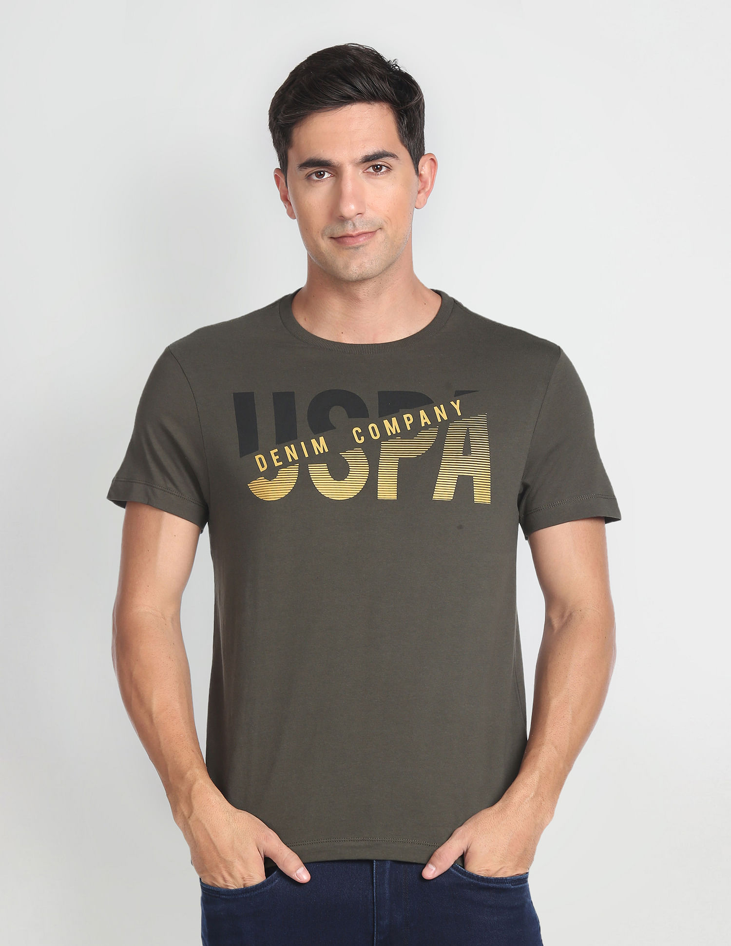 U.S. Polo Assn. Denim Co. Crew Neck Brand Print T-Shirt