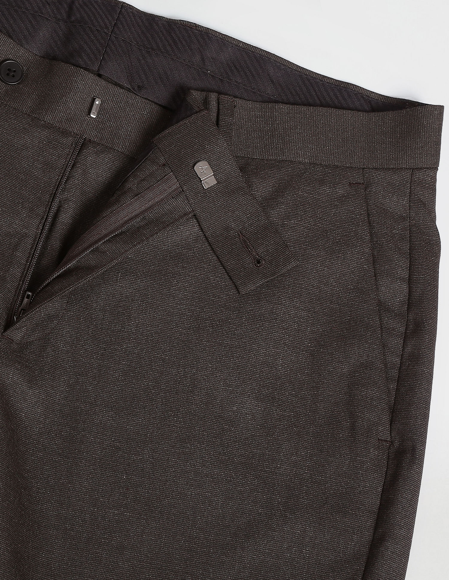 Arrow Mid Rise Dobby Trousers