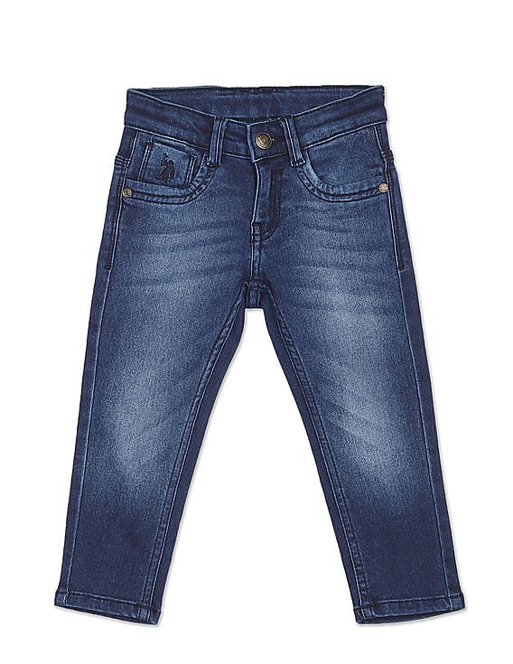 U.S. Polo Assn. Kids Boys Mid Rise Slim Fit Jeans