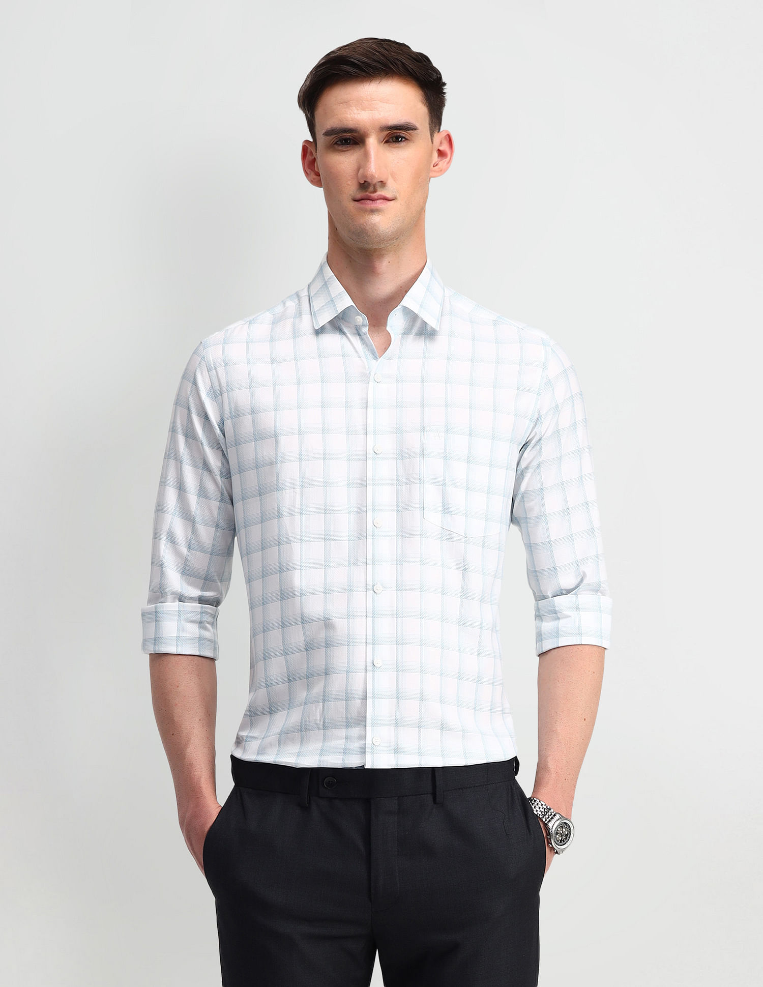 Arrow Manhattan Slim Fit Cotton Shirt