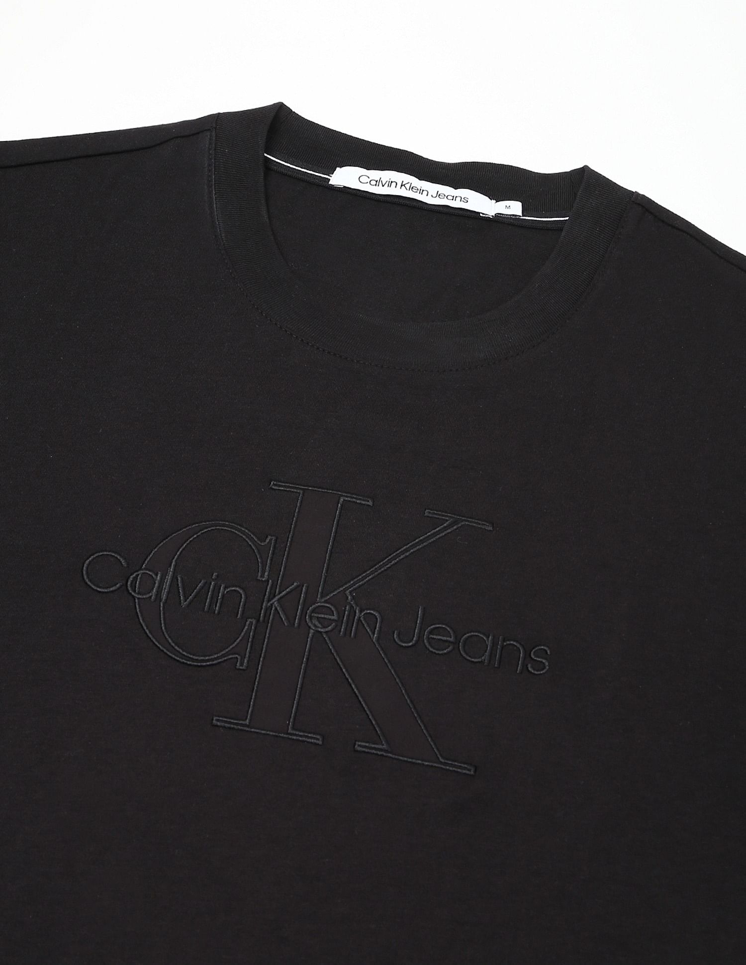 Calvin Klein Jeans Embroidered Logo Regular-Fit Cotton T Shirt
