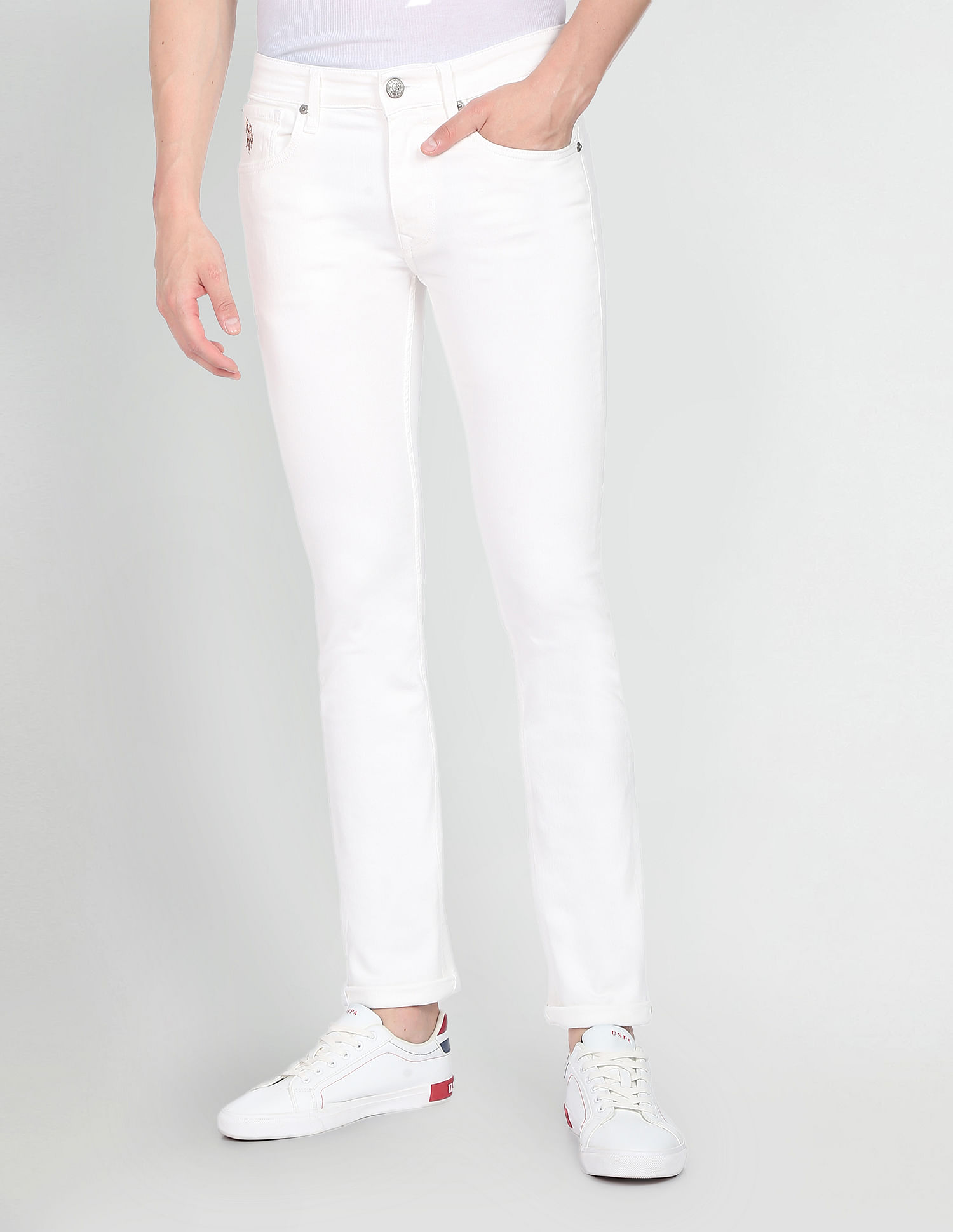 U.S. Polo Assn. Denim Co. Regallo Skinny Fit White Jeans