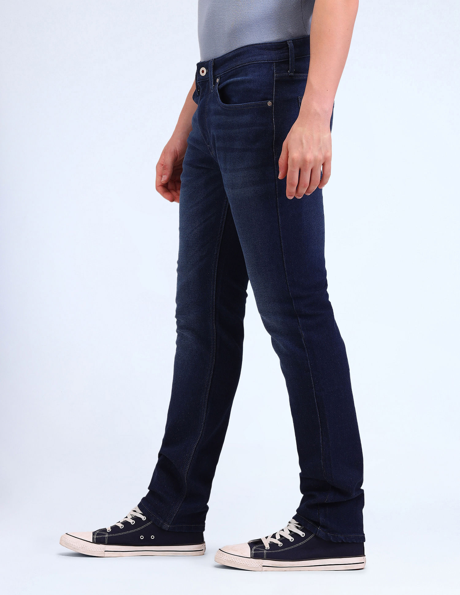 Flying Machine Freddie Slim Straight Fit Blue Jeans