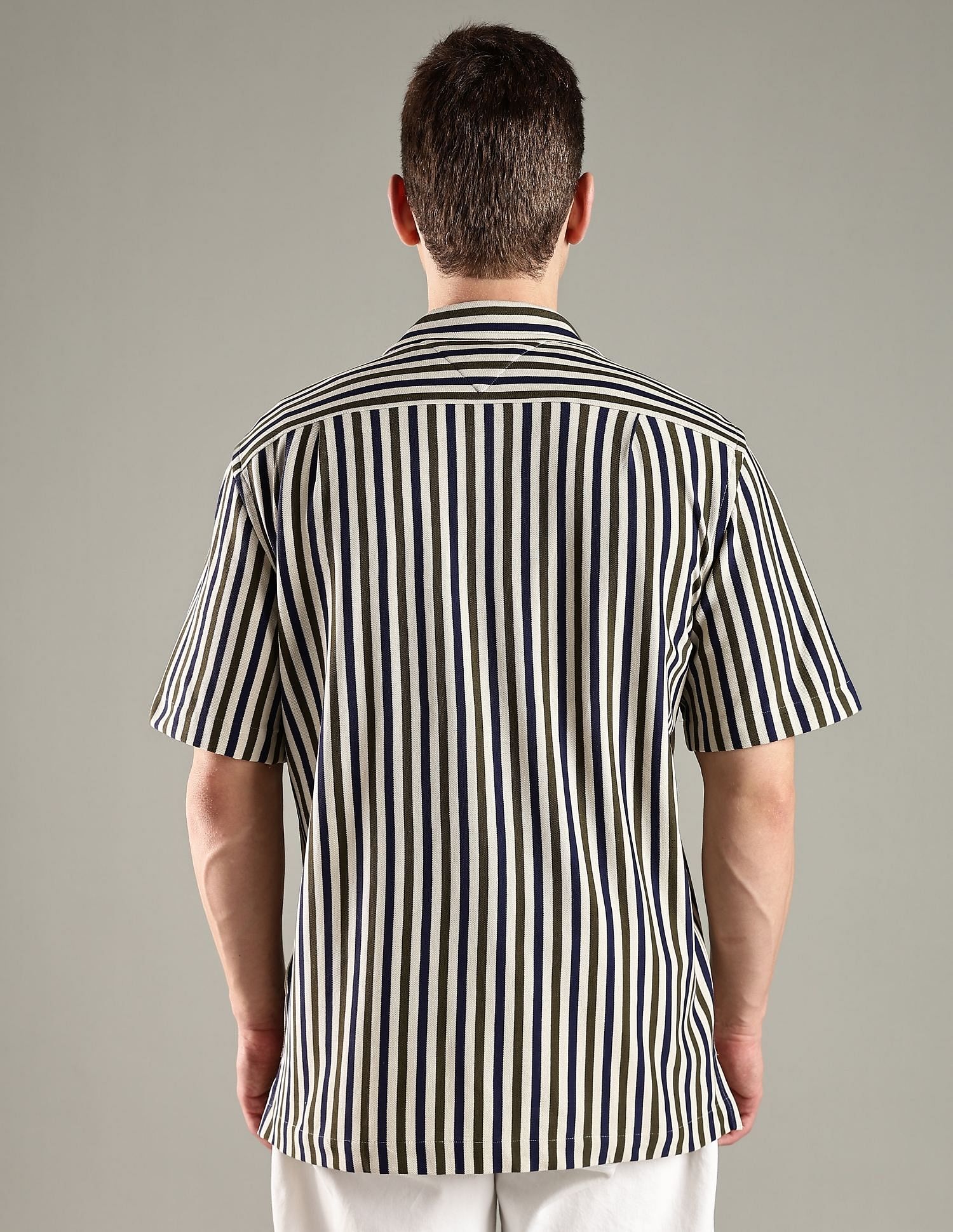 Tommy Hilfiger Striped Regular Fit Cotton Shirt
