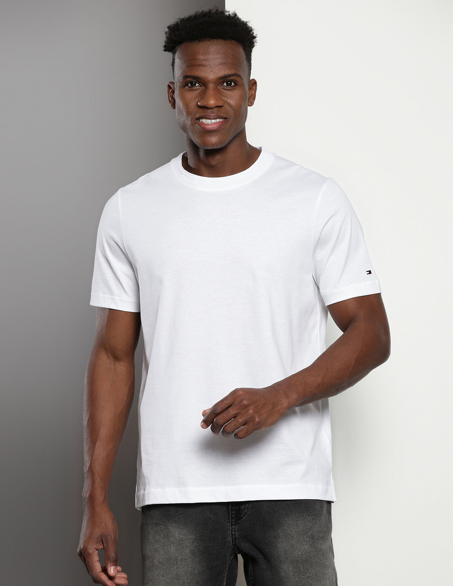 Tommy Hilfiger Mercerized Cotton Solid T-Shirt