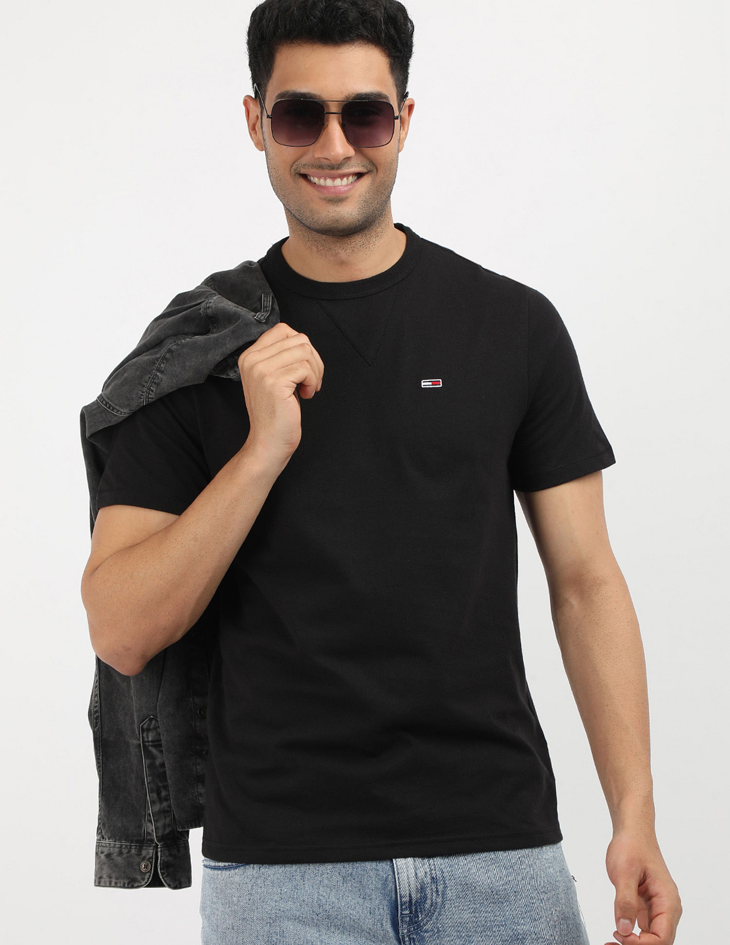Tommy Hilfiger Slim Fit Solid Cotton T-Shirt