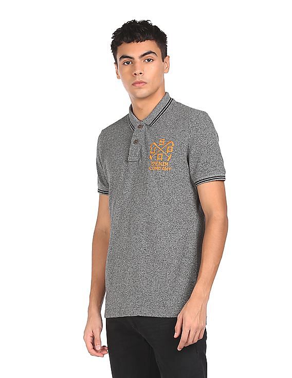 U.S. Polo Assn. Denim Co. Cotton Heathered Polo Shirt