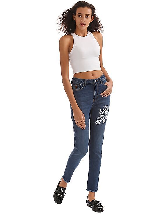 Flying Machine Women Embellished Skinny Jeans