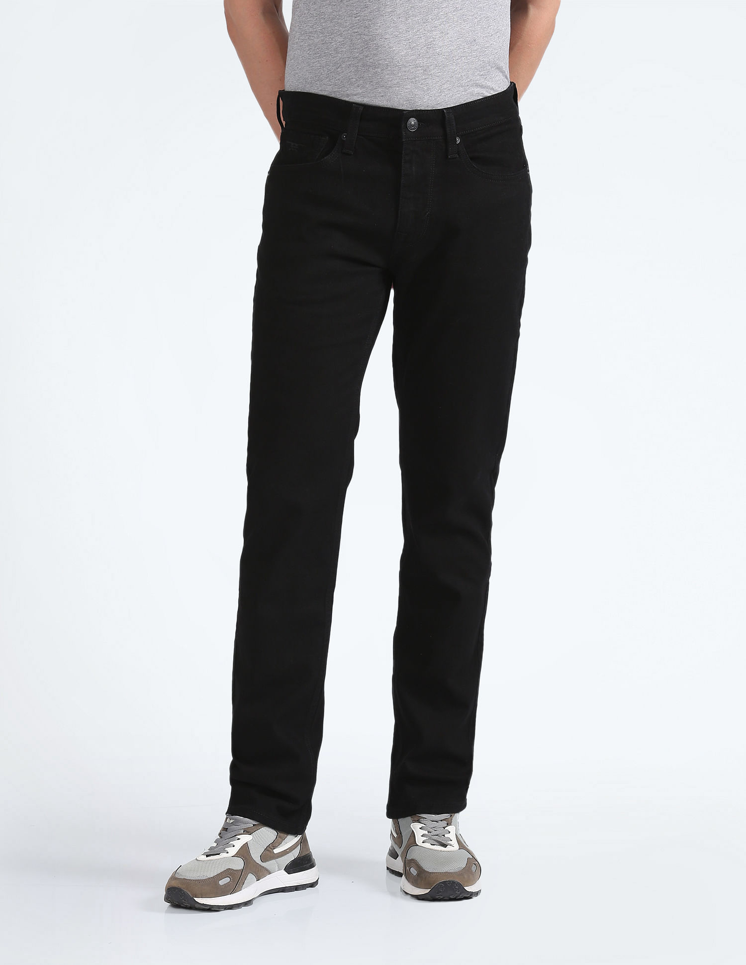 Flying Machine Mid Rise Slim Straight Fit Jeans