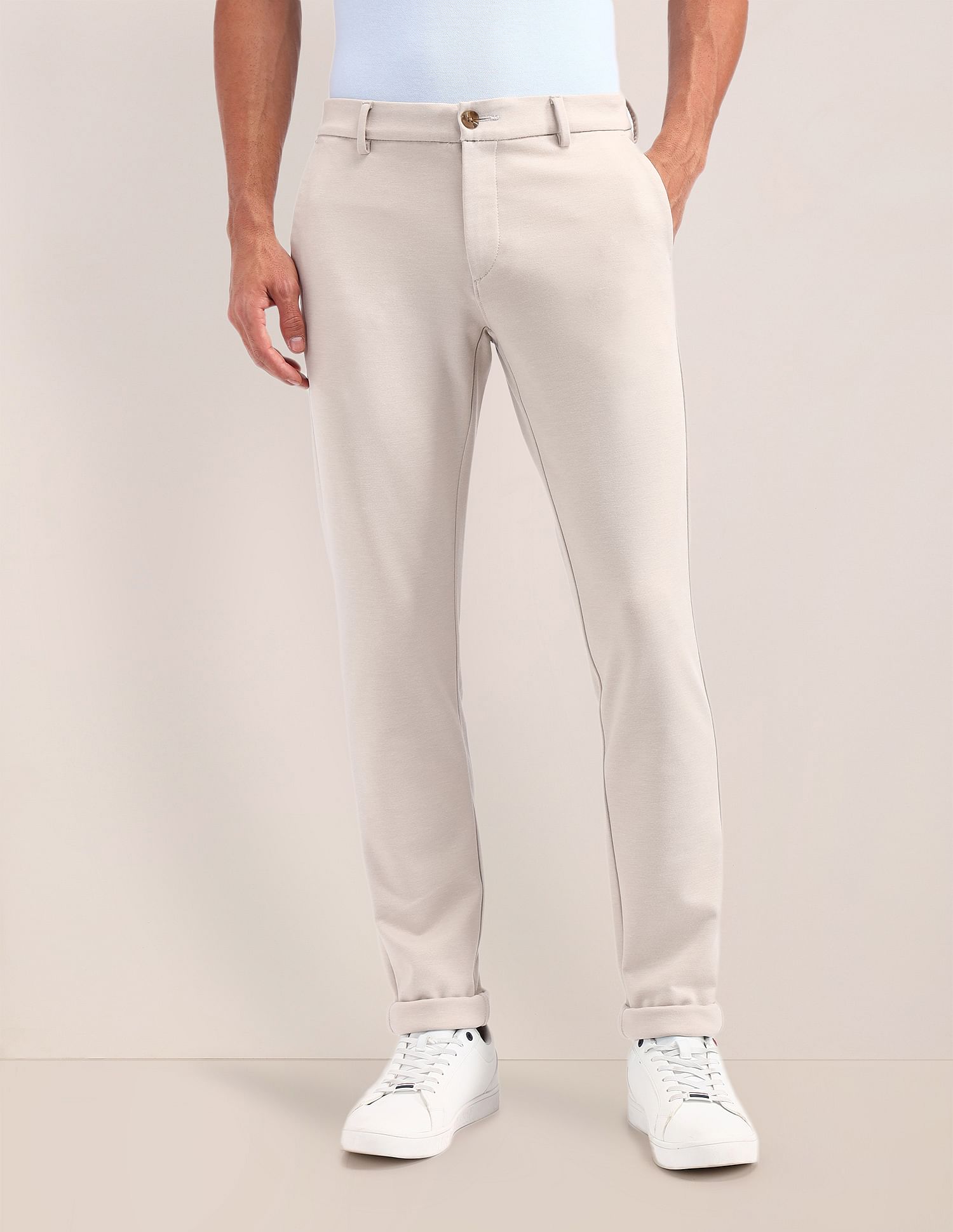 U.S. Polo Assn. Austin Slim Fit Solid Trousers