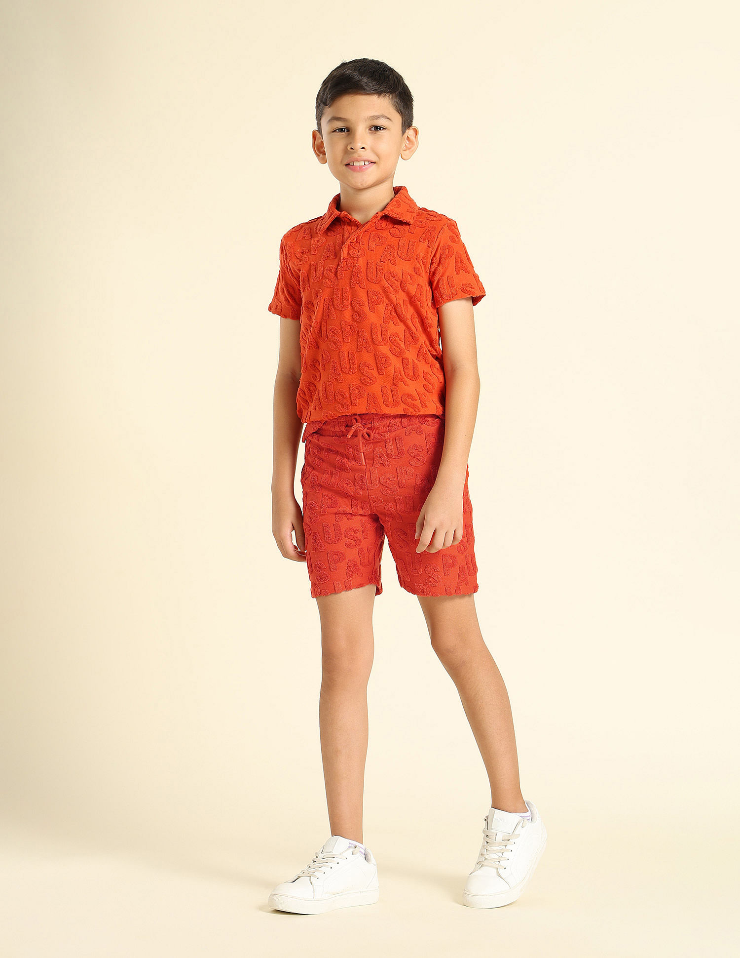 U.S. Polo Assn. Kids Boys Brand Appliqued Regular Fit Shorts