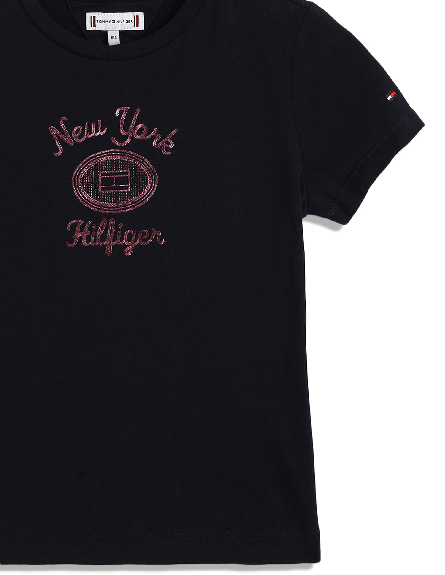 Tommy Hilfiger Kids Girls Graphic Print Sustainable T-Shirt