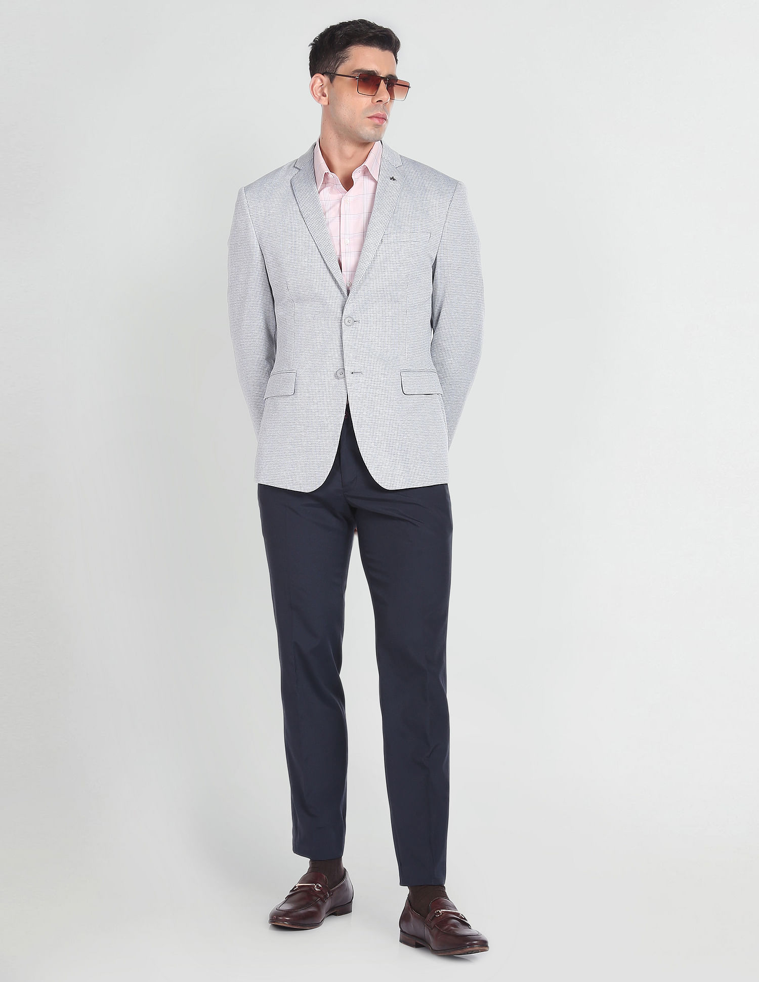 Denim Grey Jodhpuri Blazer with Black Trouser| Perfect for Wedding and –  Rajanyas