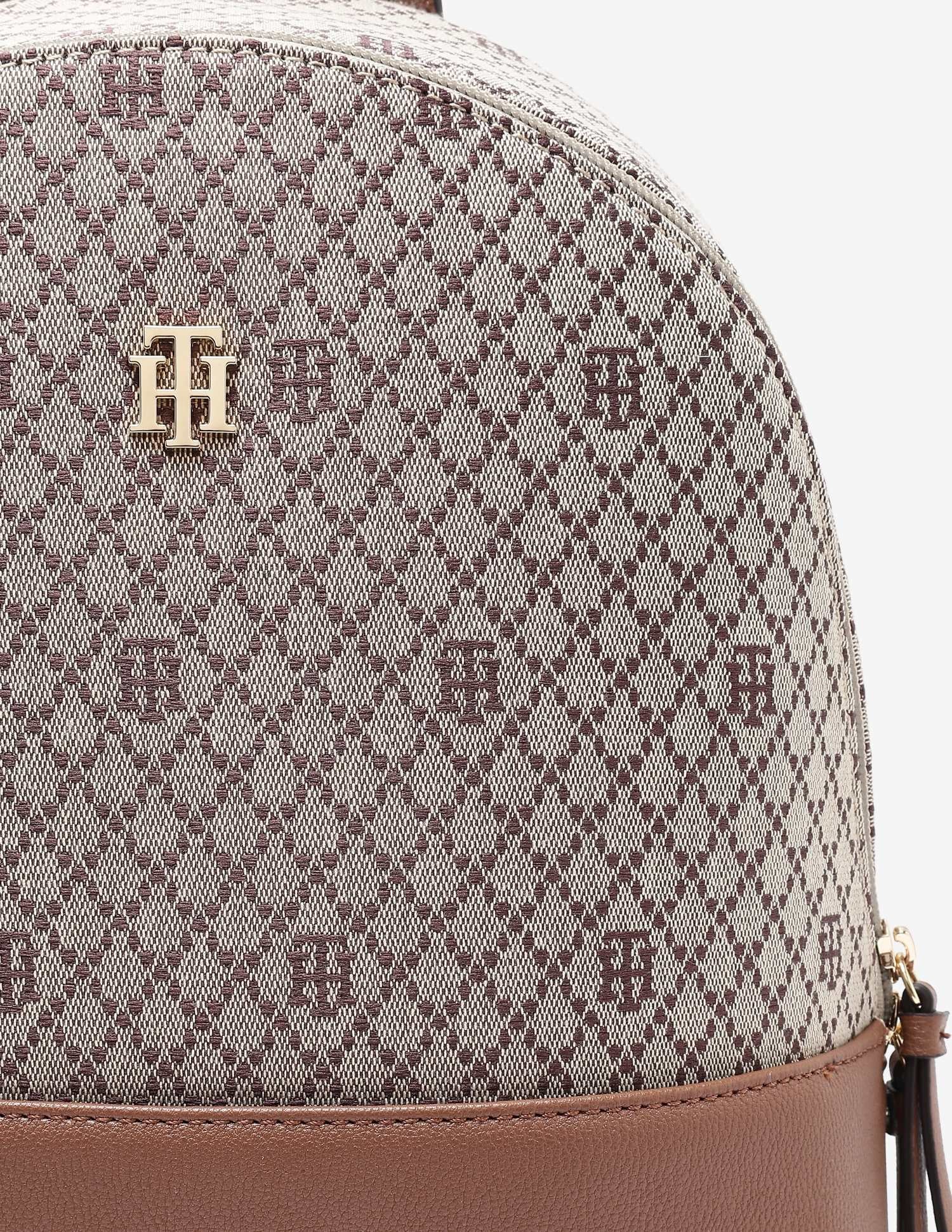 Buy Tommy Hilfiger Logo Brown Polyester Backpack - NNNOW.com display picture 3