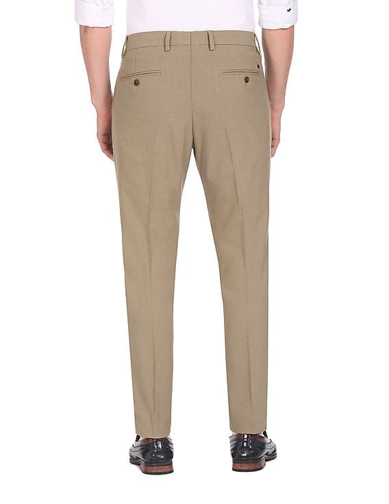 Buy Arrow Carson Cropped Fit Smart Flex Trousers