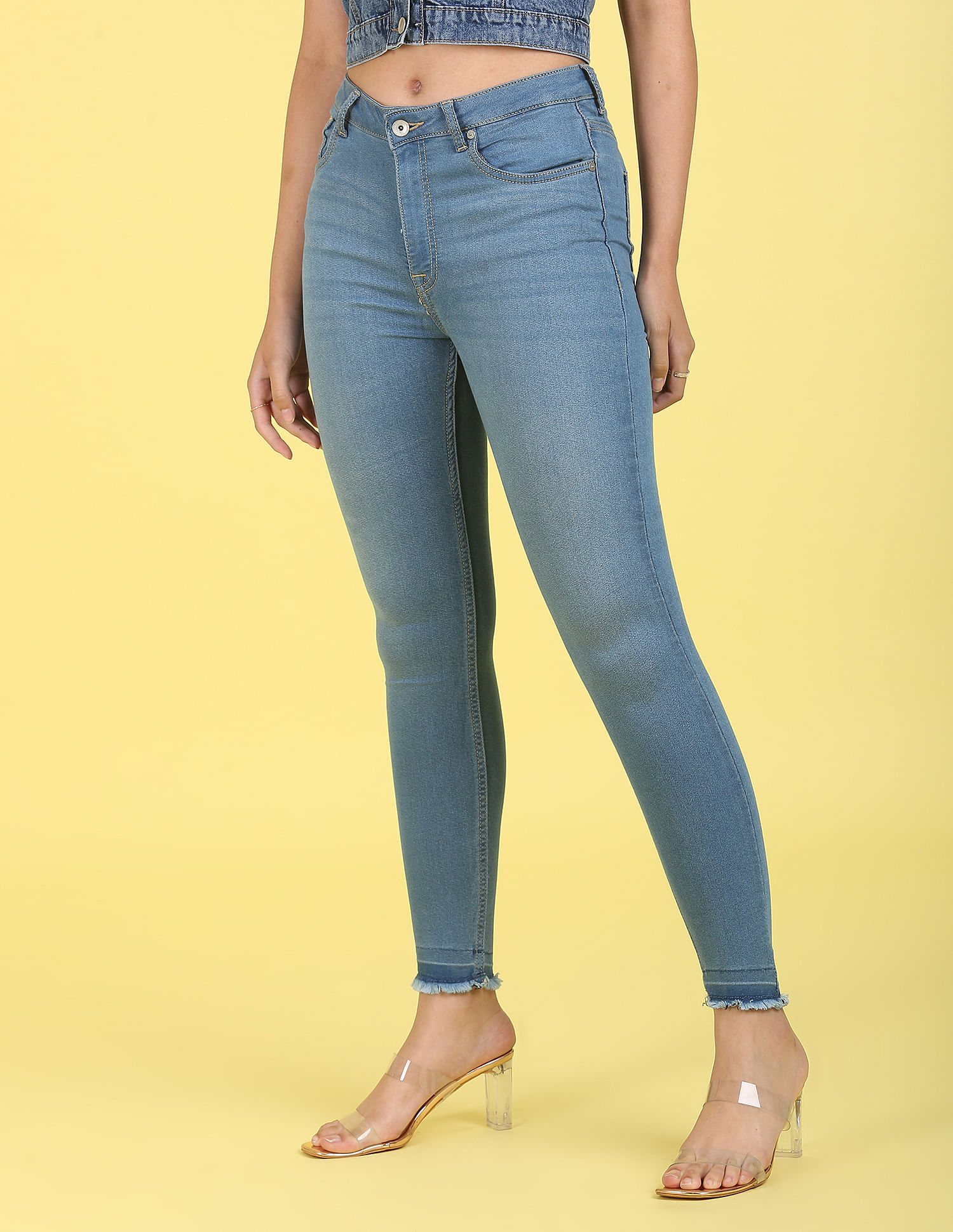Flying Machine Women High Rise Twiggy Super Skinny Fit Jeans