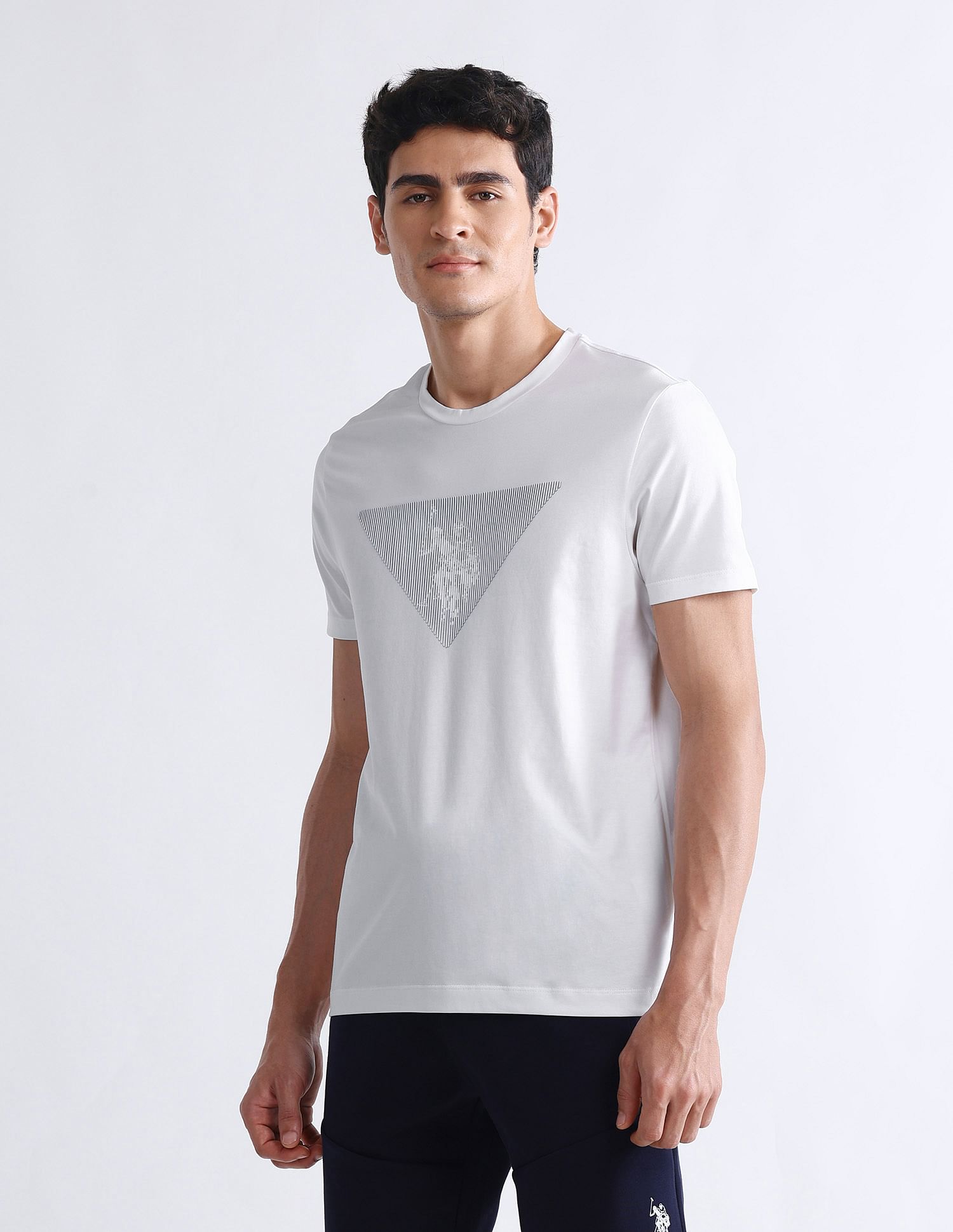 USPA Active Brand Printed Slim Fit T-Shirt