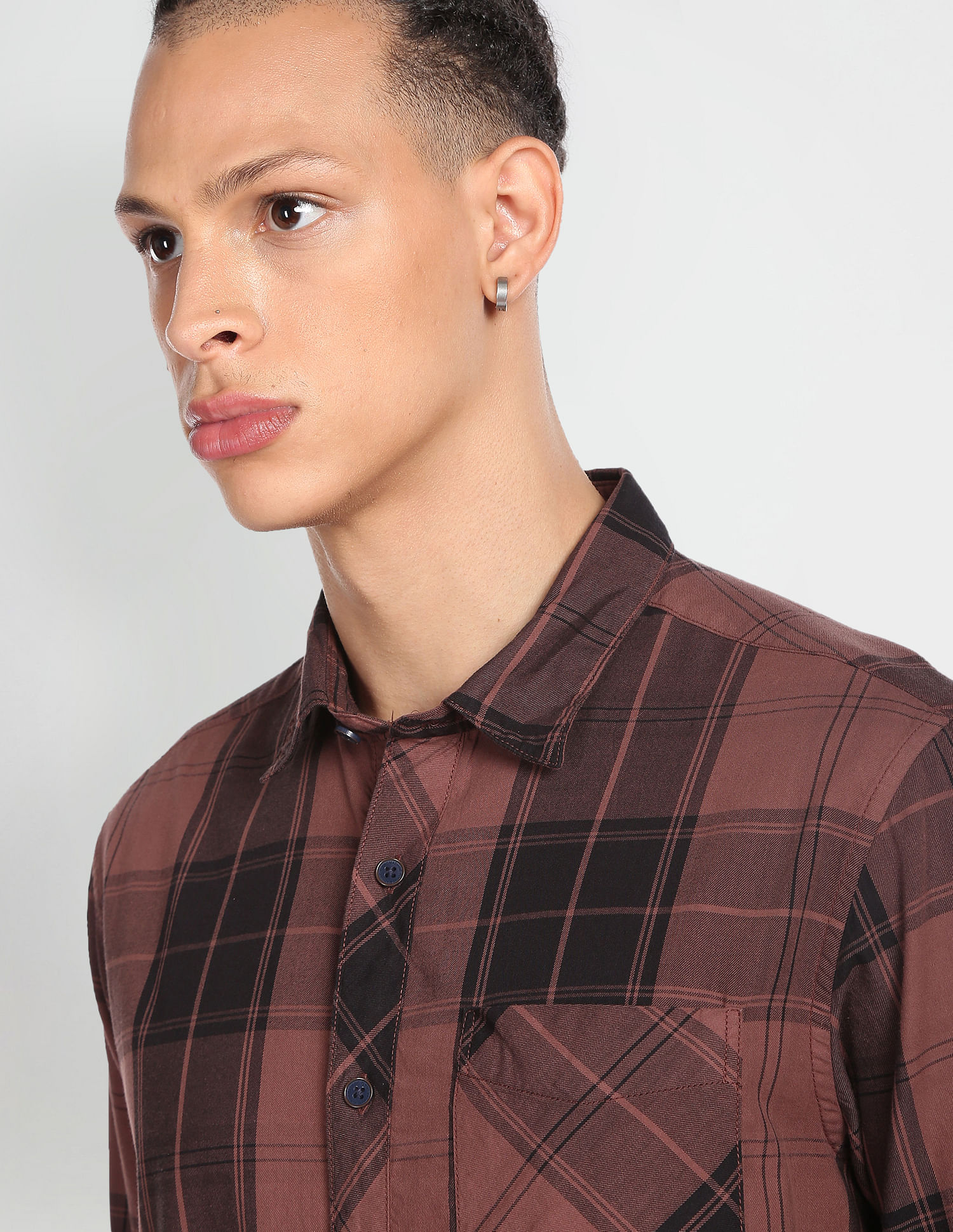 Buy Flying Machine Tartan Check Twill Shirt - NNNOW.com