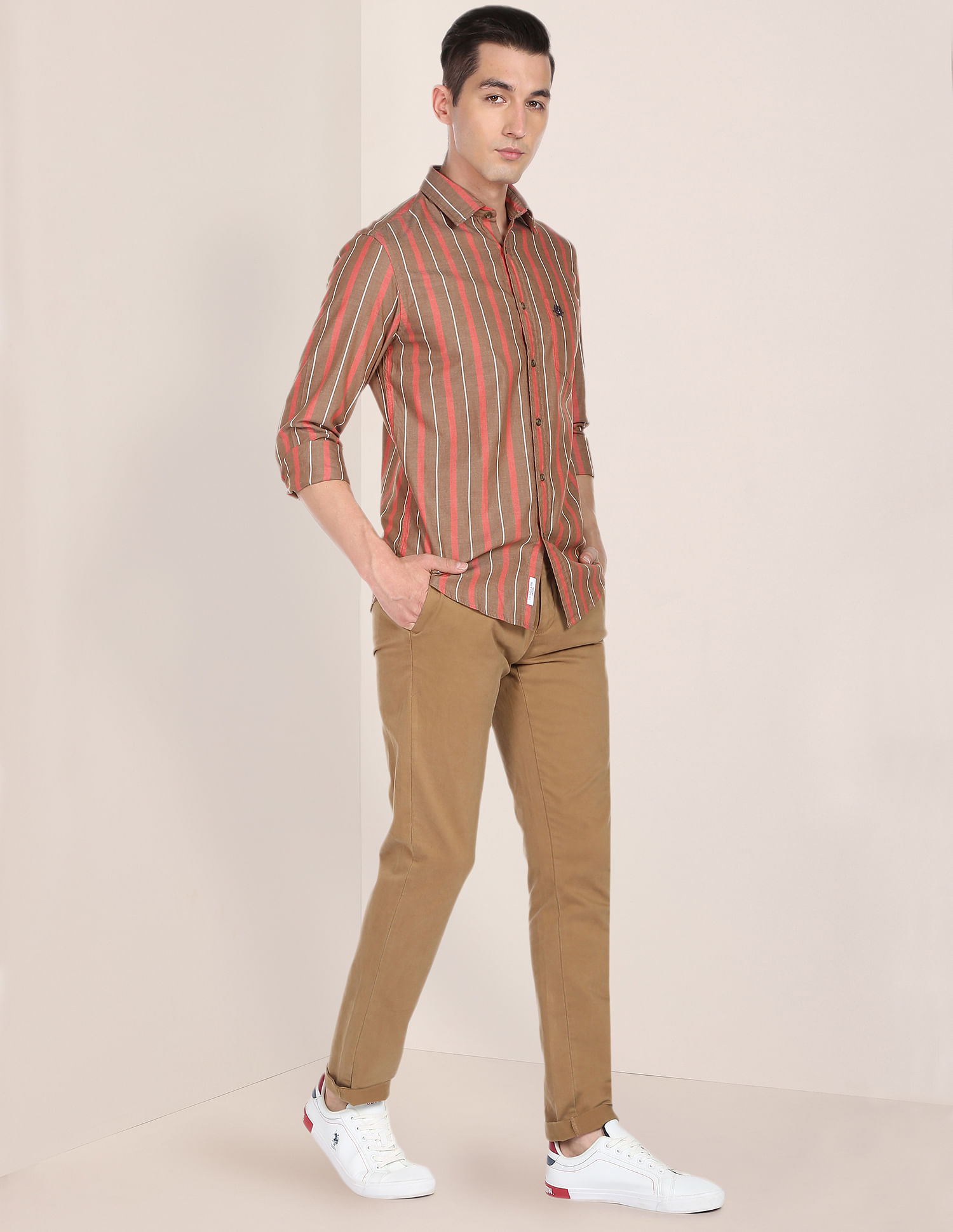 U.S. Polo Assn. Vertical Stripe Premium Cotton Casual Shirt