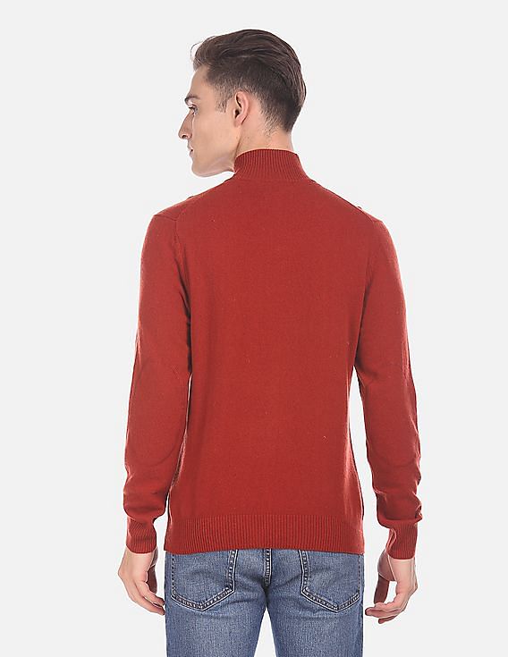 U.S. Polo Assn. High Neck Half Zip Sweater