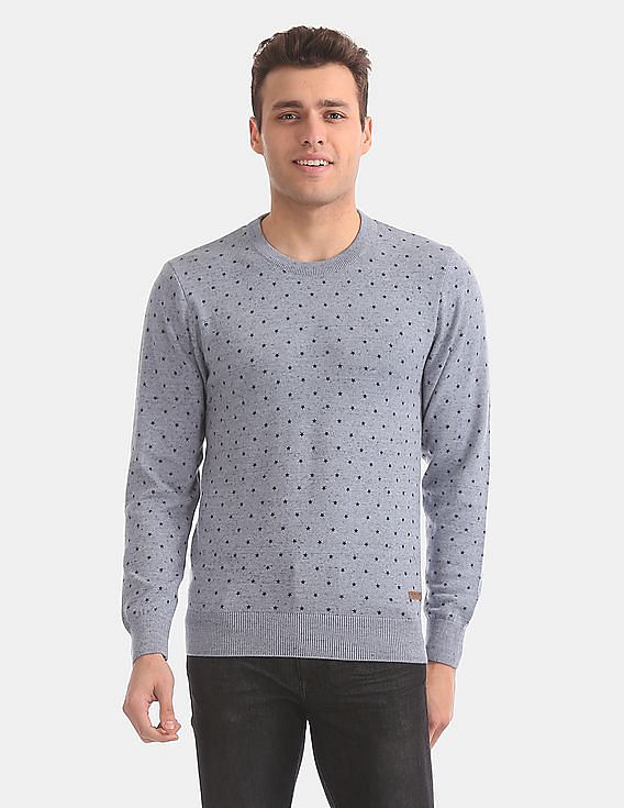 U.S. Polo Assn. Denim Co. Star Print Crew Neck Sweater