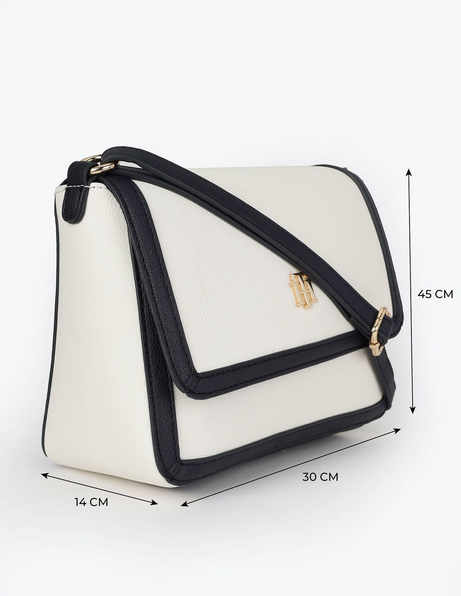 Tommy Hilfiger Solid Blue Pu Sling Bag