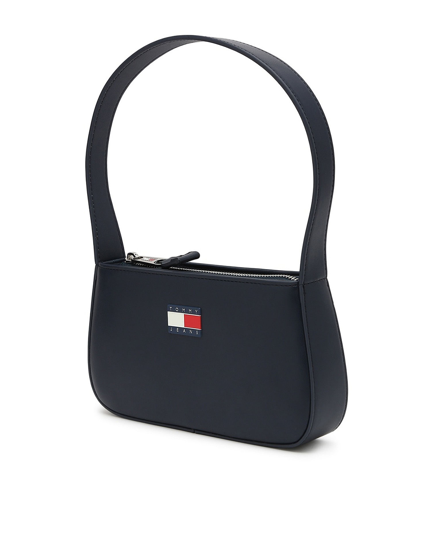 Tommy Hilfiger Solid Blue Pu Shoulder Bag
