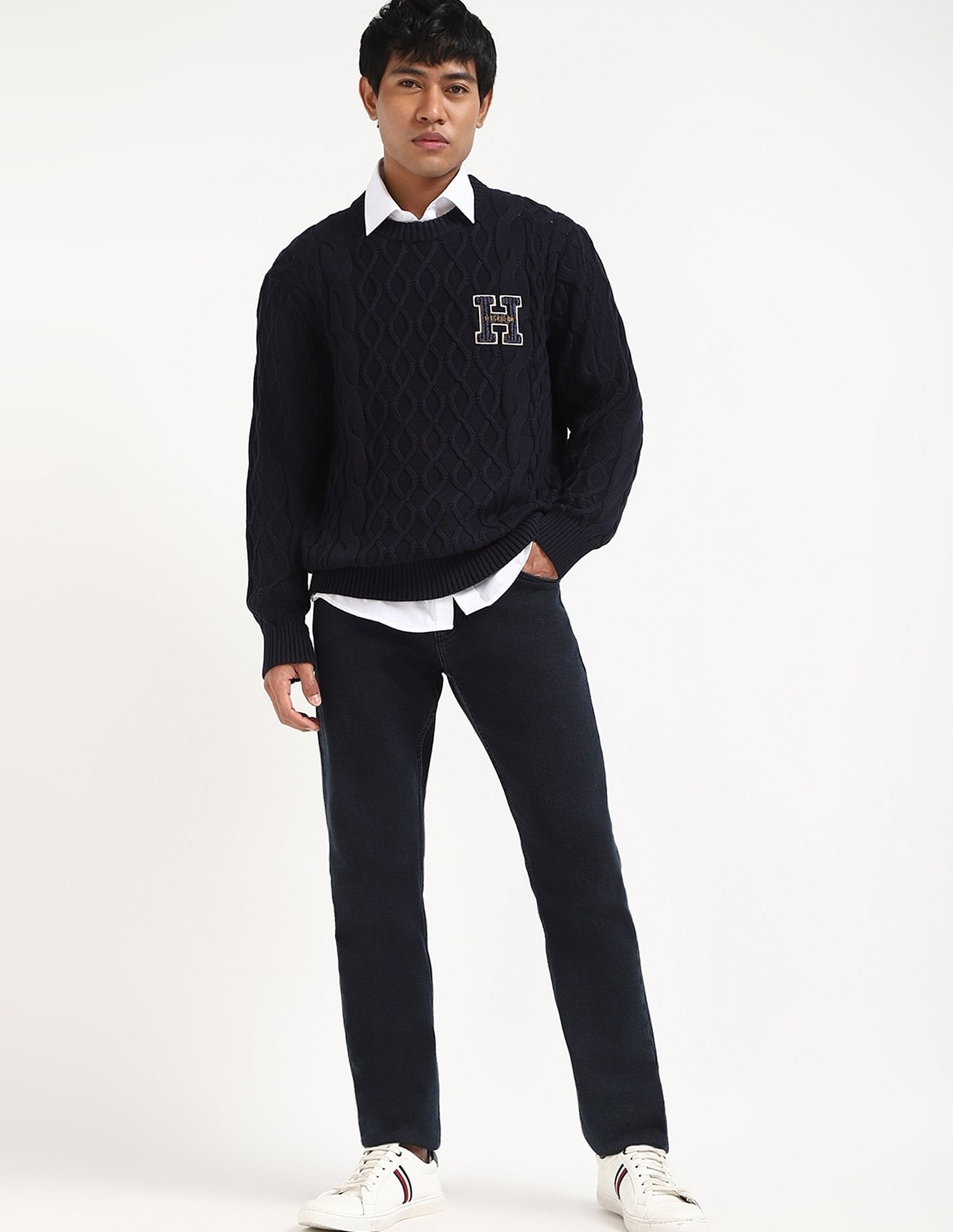 Tommy Hilfiger Aop Relaxed-Fit Cotton Sweater