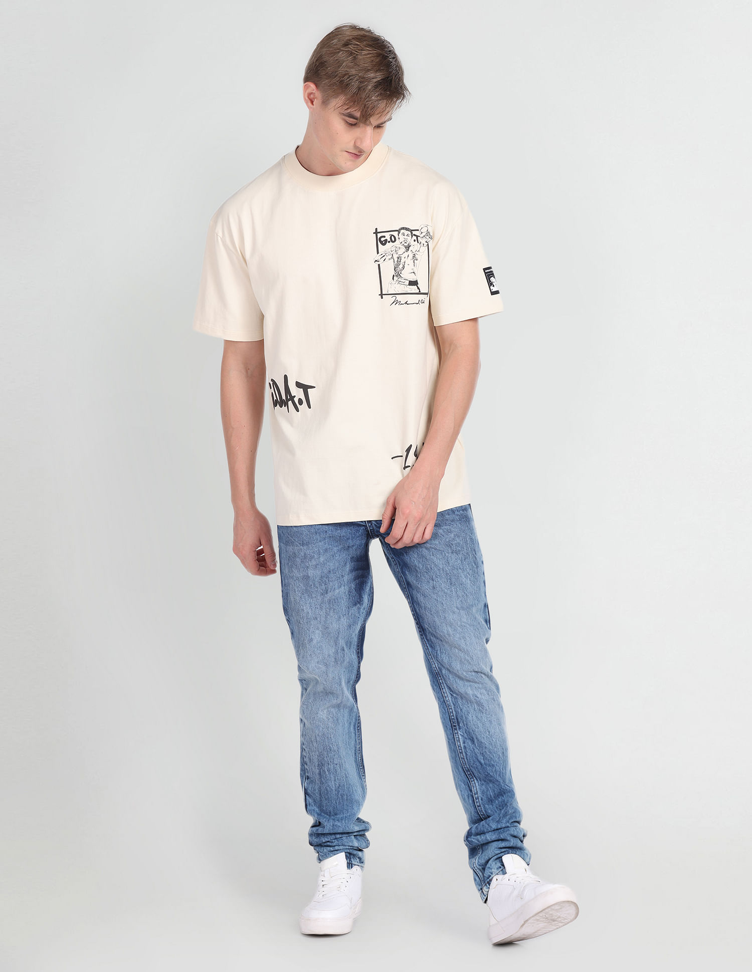 Flying Machine FM X Muhammad Ali Oversized T-Shirt