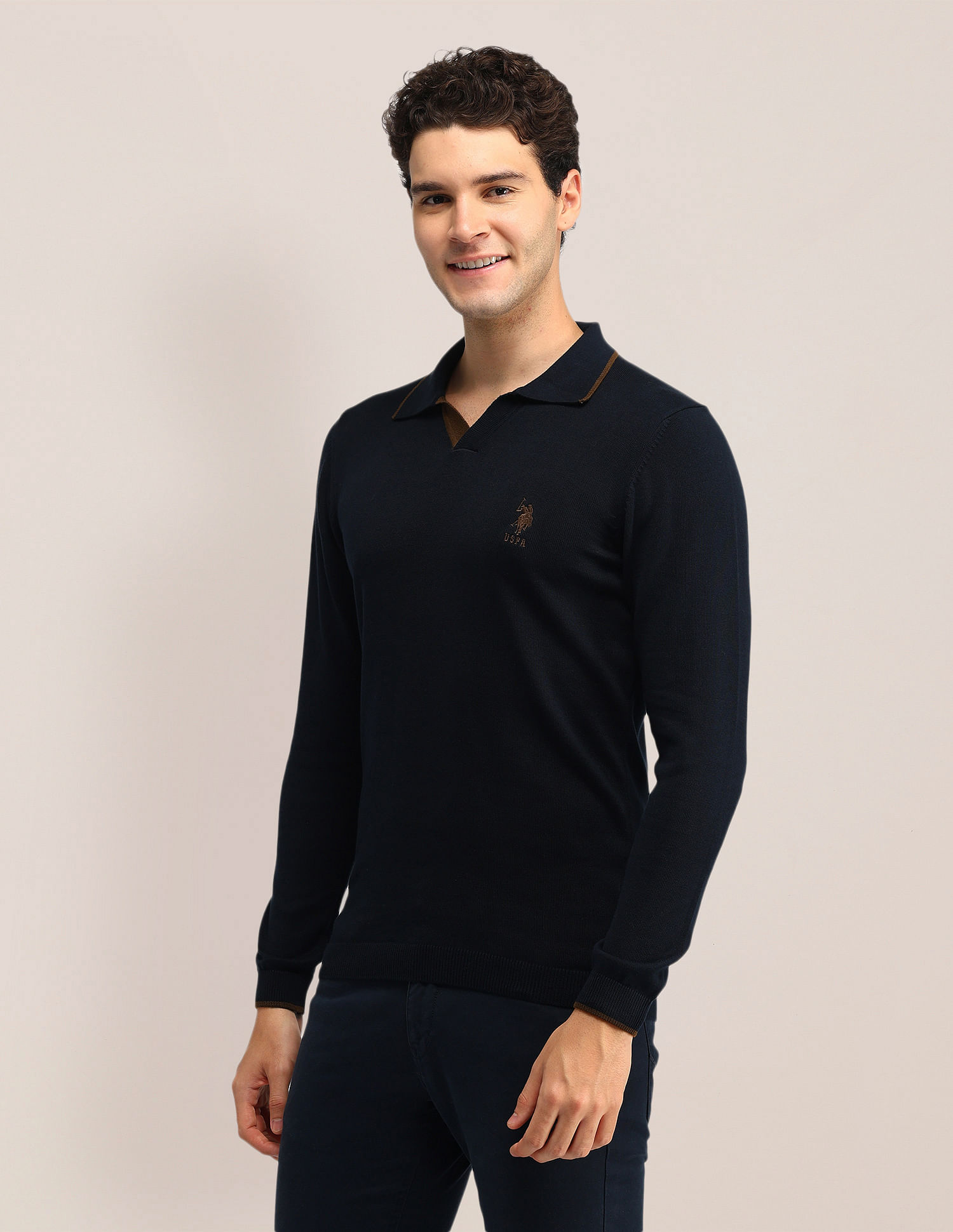 U.S. Polo Assn. Solid Regular Fit Sweater