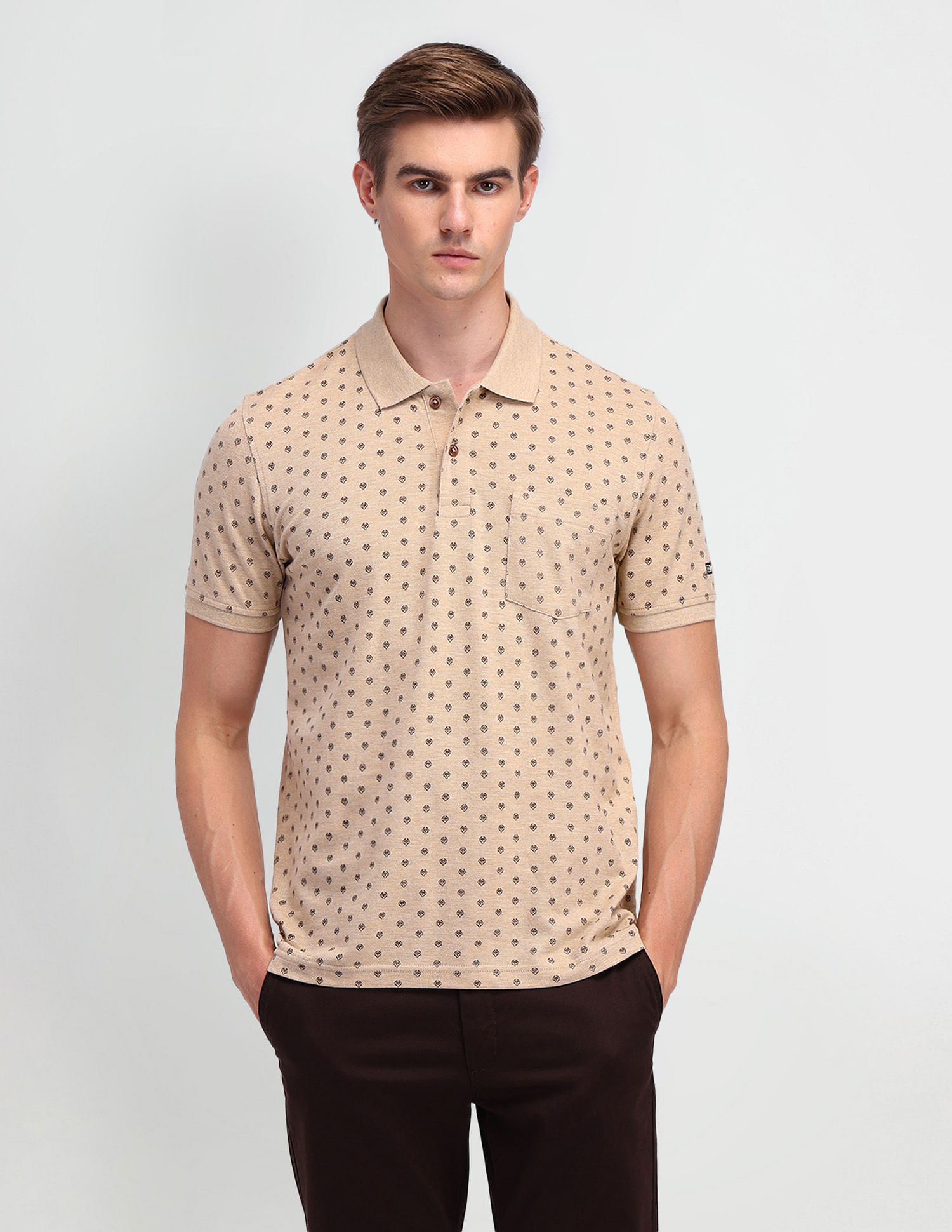 Arrow Sport All-Over Printed Regular Polo Shirt