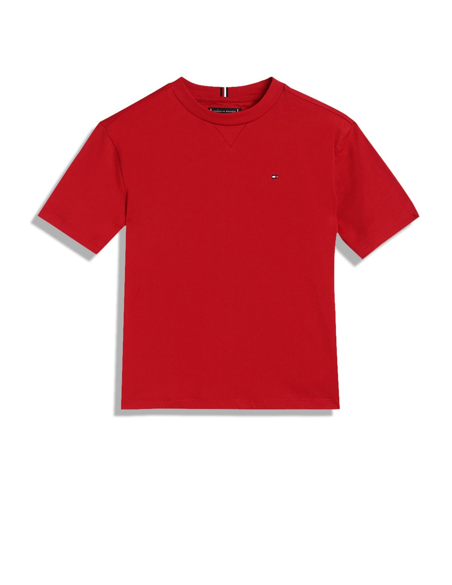 Tommy Hilfiger Kids Boys Solid Relaxed-Fit Cotton T-Shirt