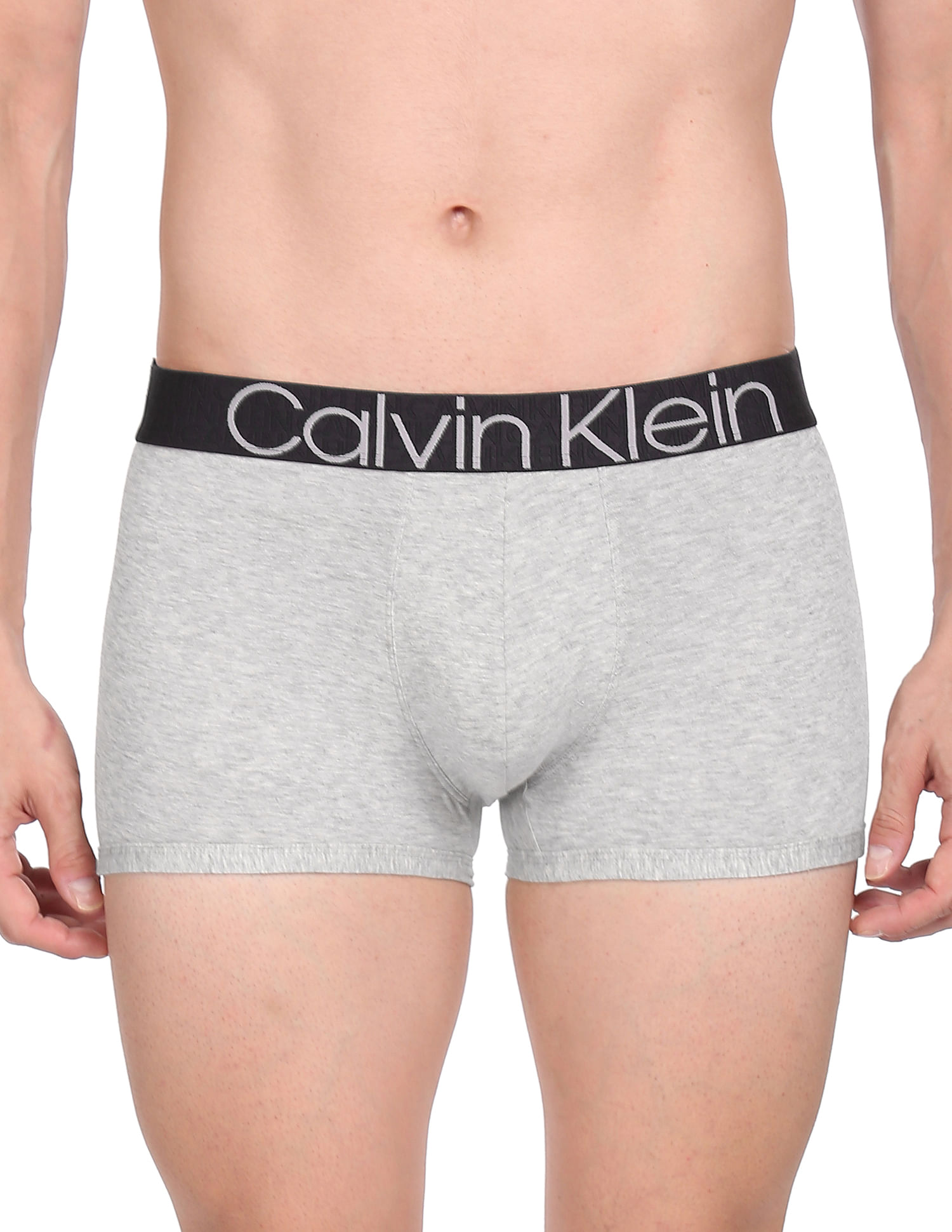 Buy Calvin Klein Underwear Men Grey Contrast Waist Heathered