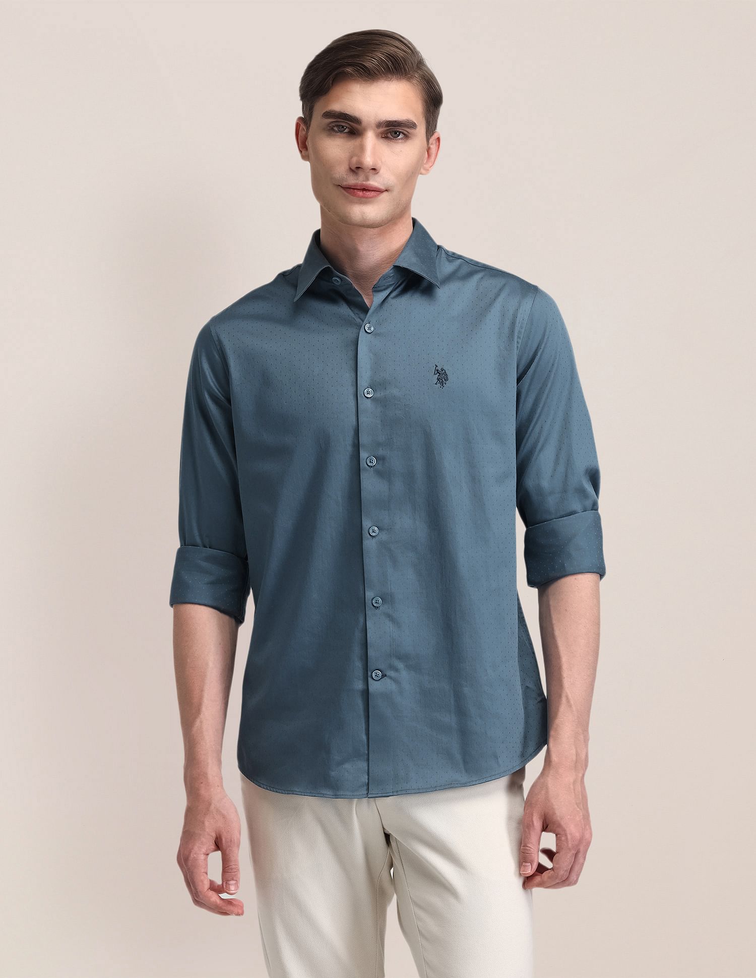 U.S. Polo Assn. Tailored Fit Satin Shirt