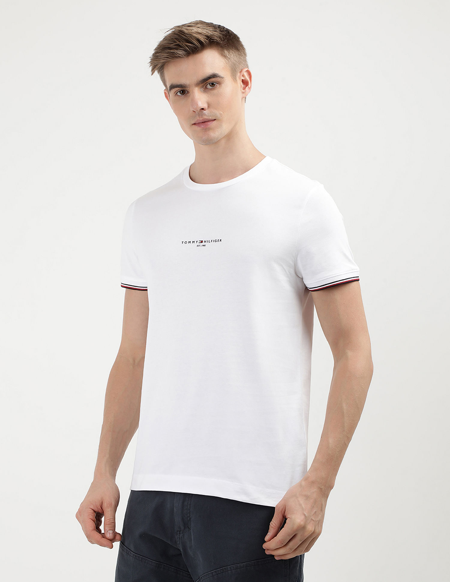 Tommy Hilfiger Logo Tipped Short Sleeve T-Shirt