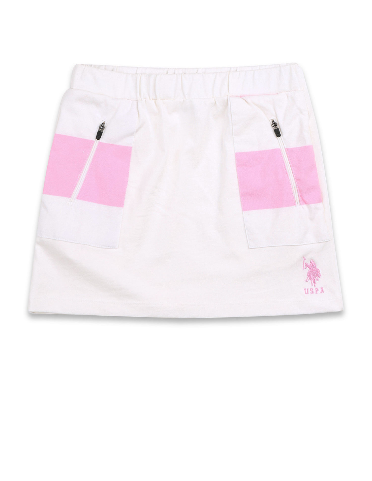 U.S. Polo Assn. Kids Girls Solid Mini Pencil Skirt