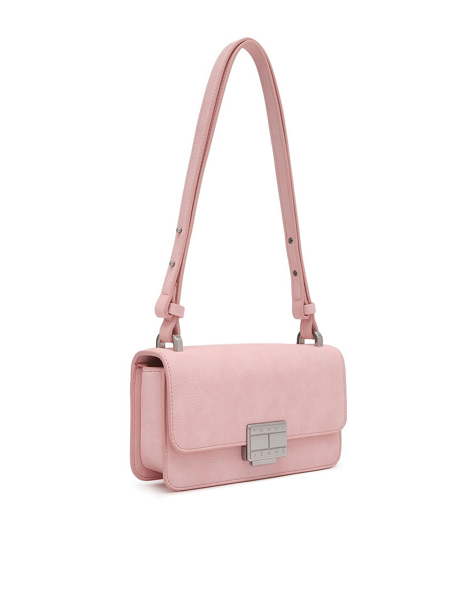 Tommy Hilfiger Solid Pink Pu Shoulder Bag