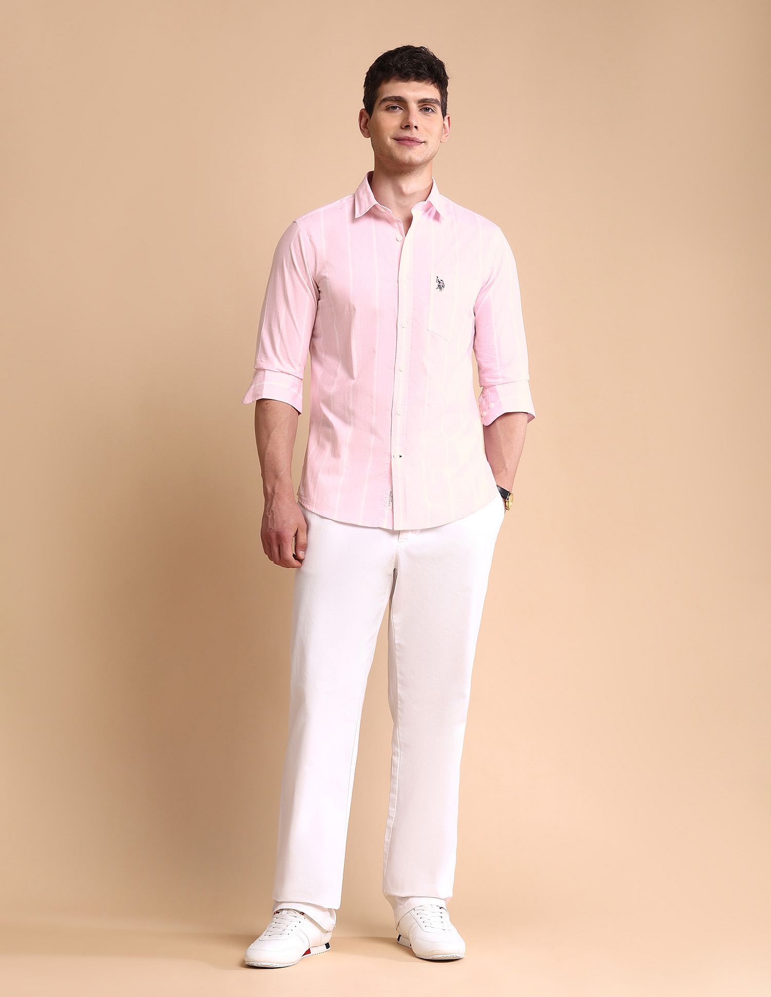 U.S. Polo Assn. Vertical Striped Tailored Fit Shirt
