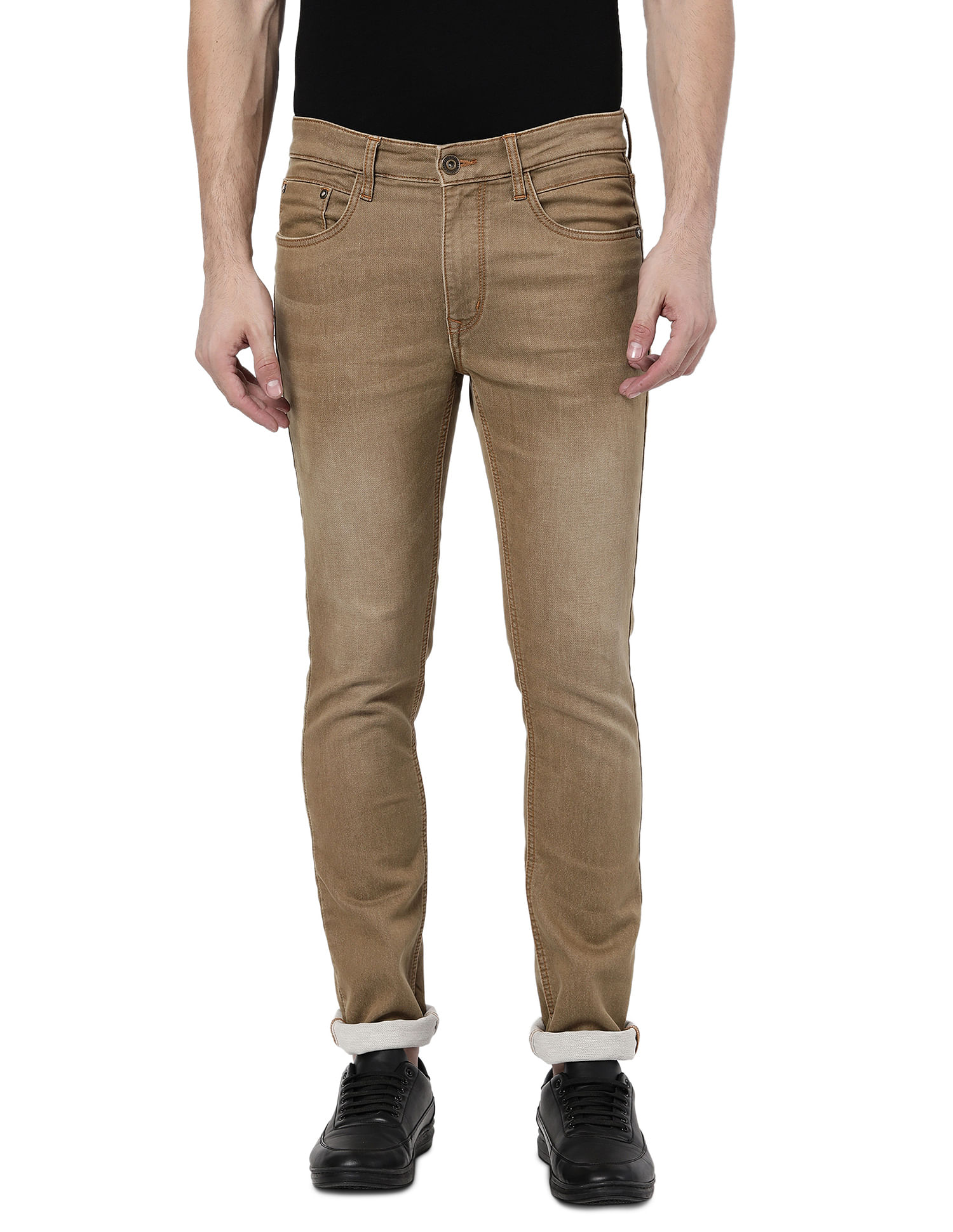 AD by Arvind Mid Rise Stone Wash Jeans