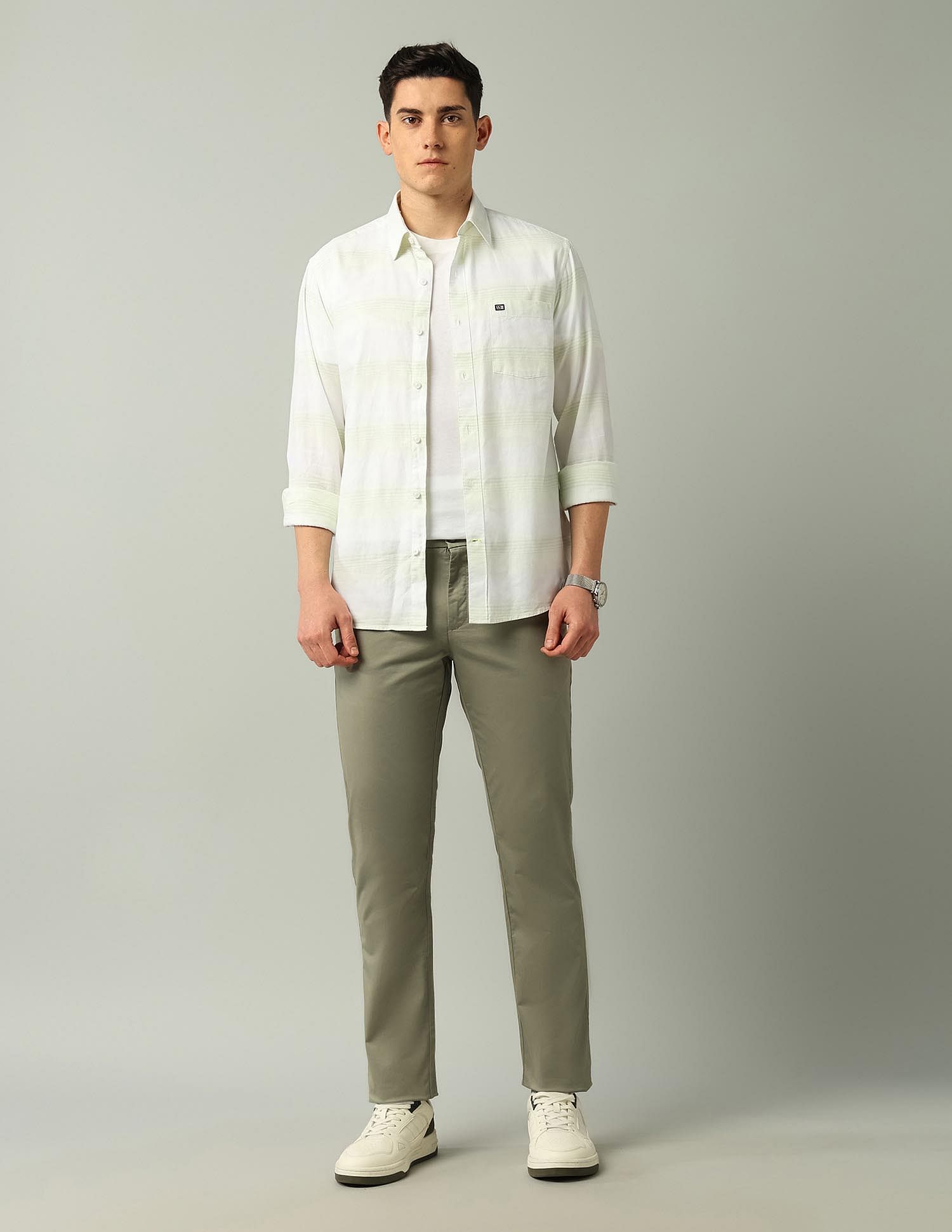 Arrow Sport AutoFlex Solid Twill Trousers