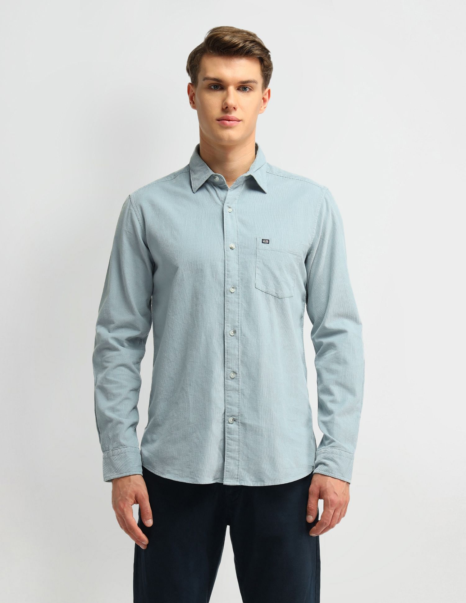 Arrow Sport Slim Fit Lightweight Corduroy Shirt